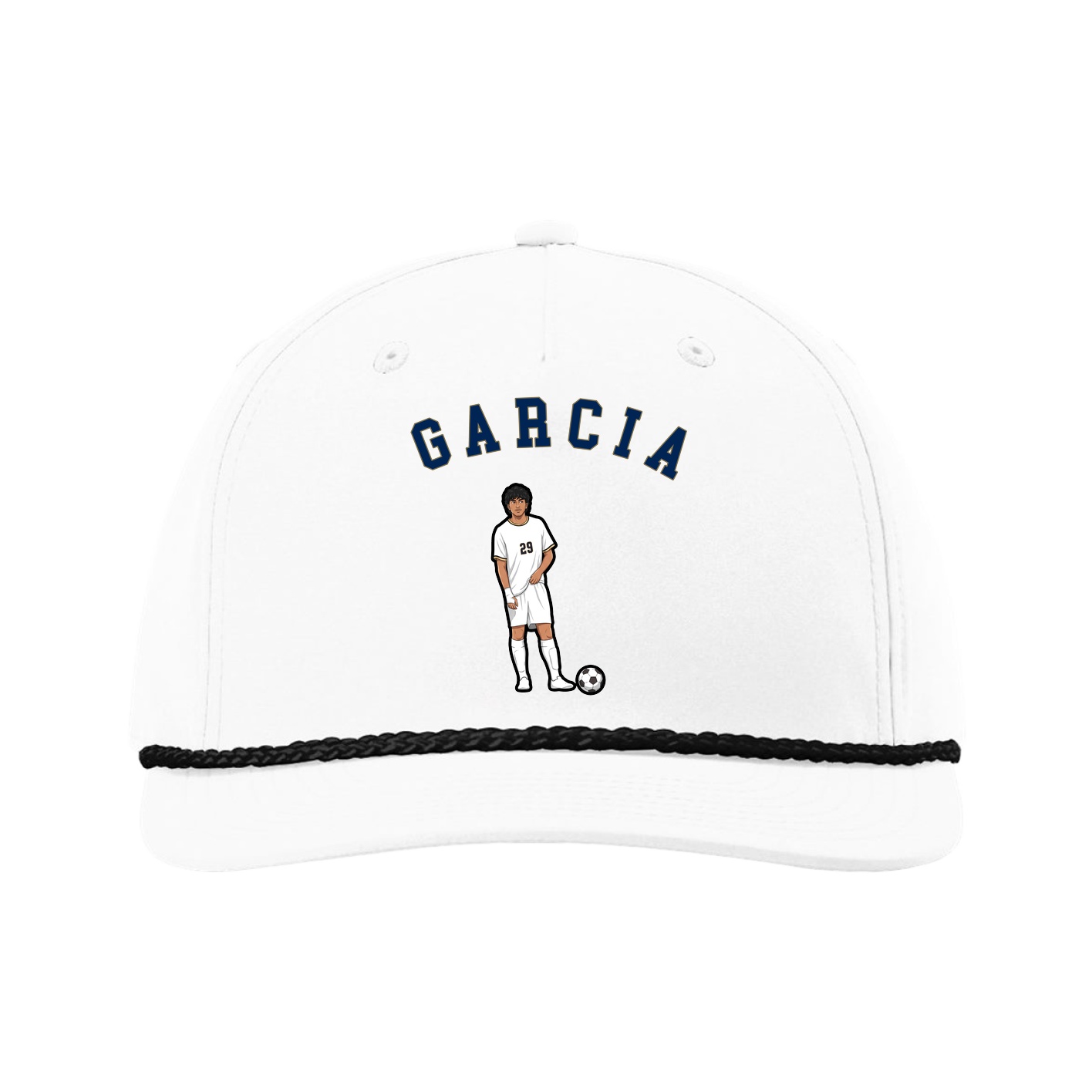 Five-Panel Classic Rope Cap — Shirsey Arch in White