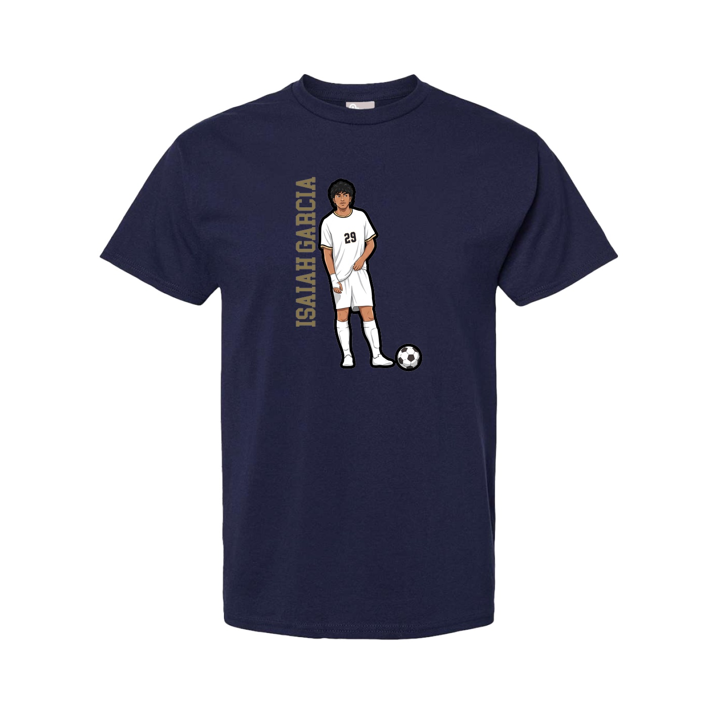 Tee — Name Vertical in Navy