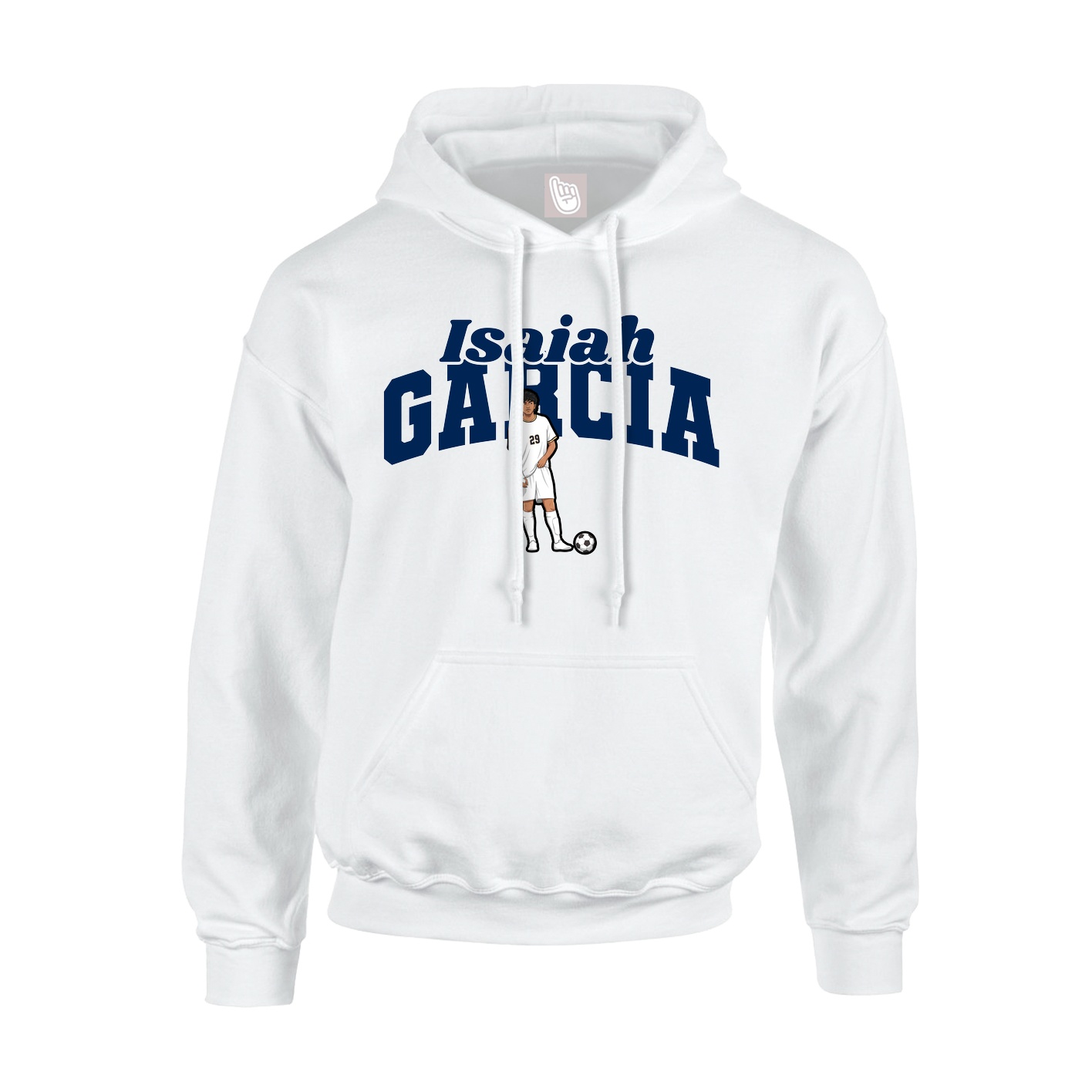 Youth Hoodie — Signature Arch in White
