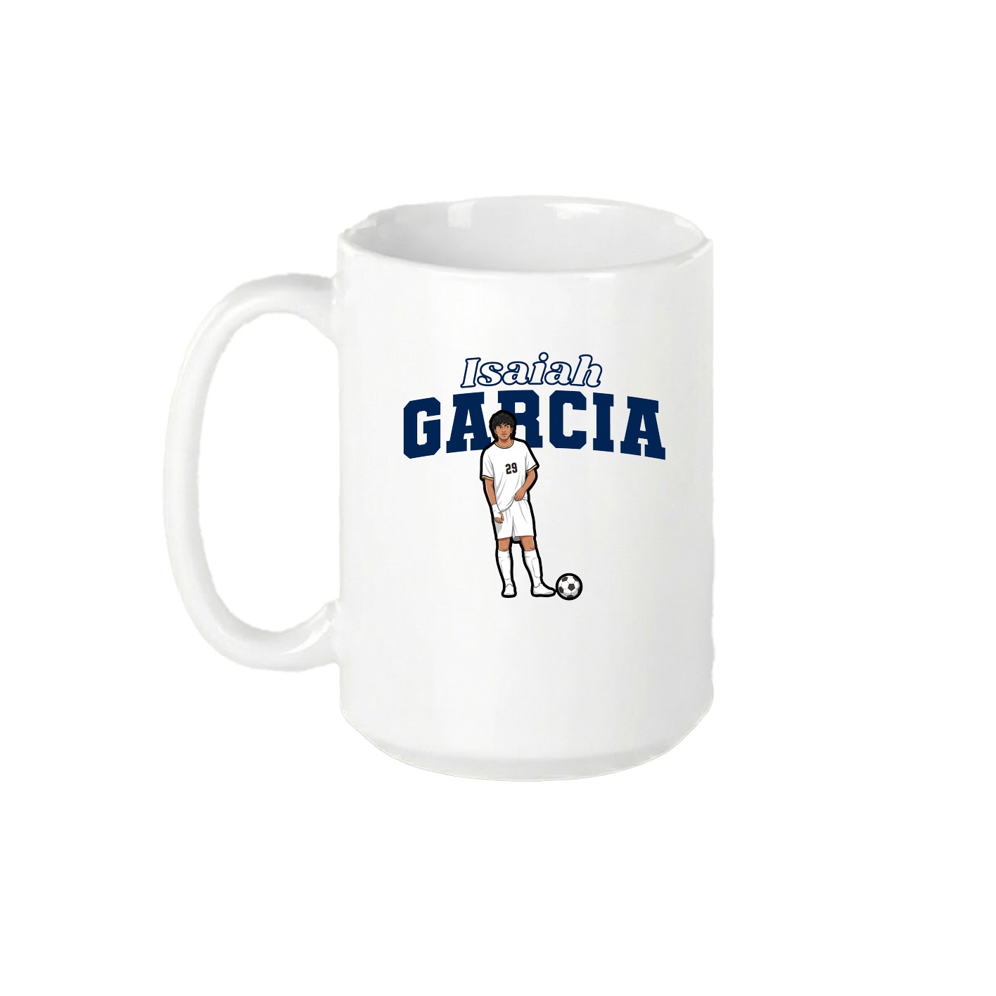 15oz Coffee Mug — Name Arch in White