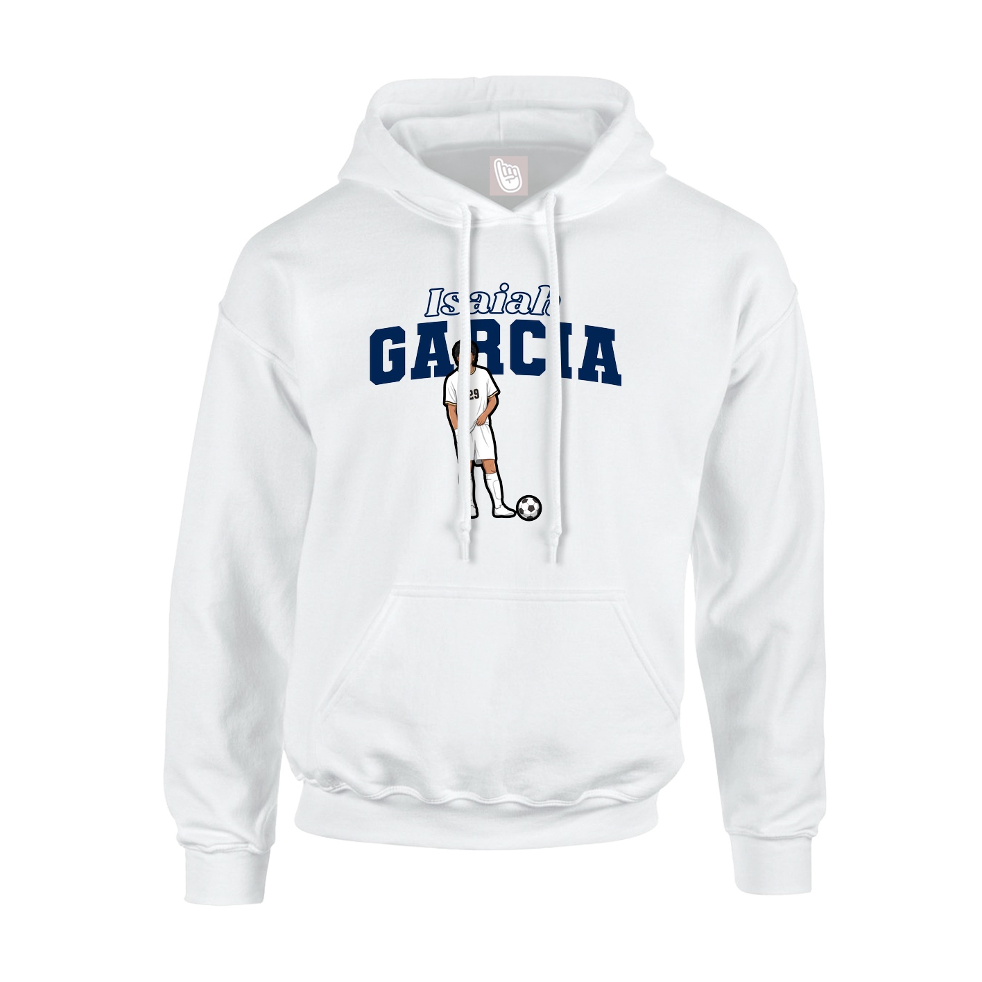 Hoodie — Name Arch in White