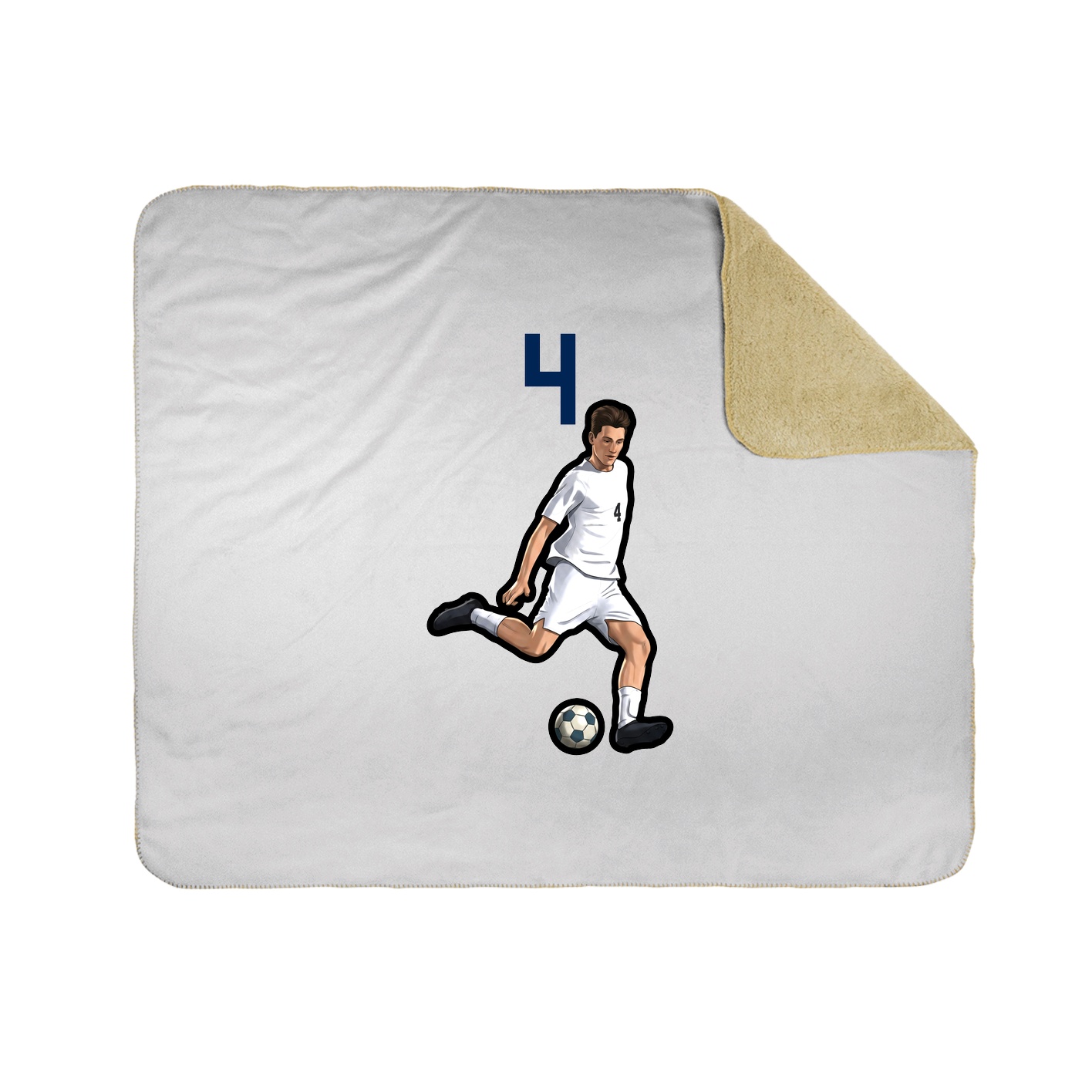 Throw Blanket — Number Top in White