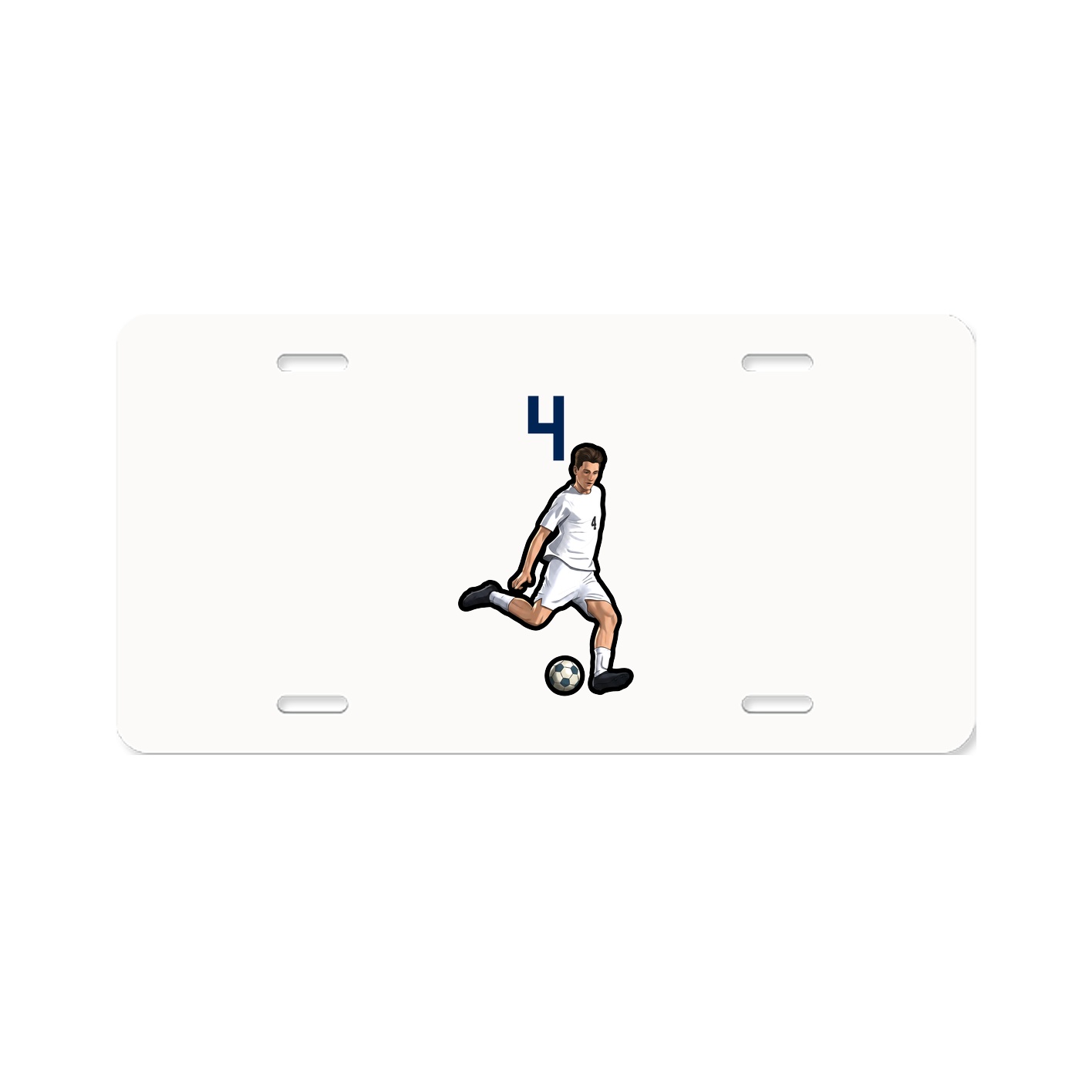 License Plate — Number Top in Classic
