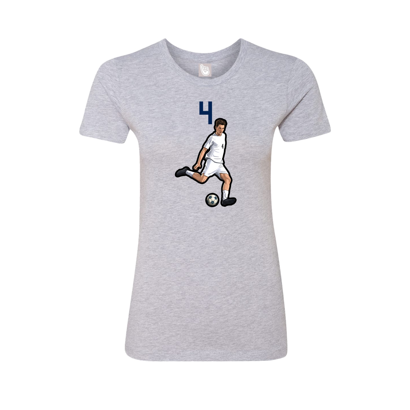 Womens Tee — Number Top in Grey