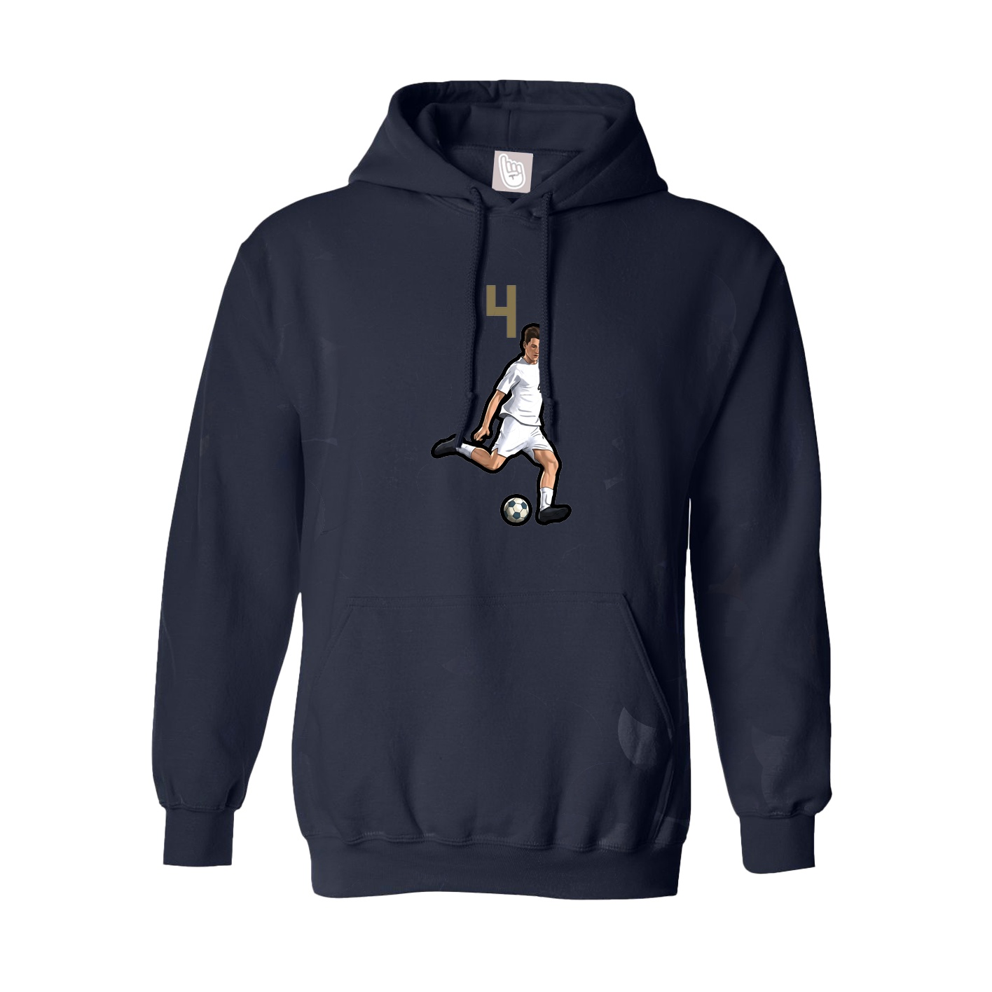 Hoodie — Number Top in Navy