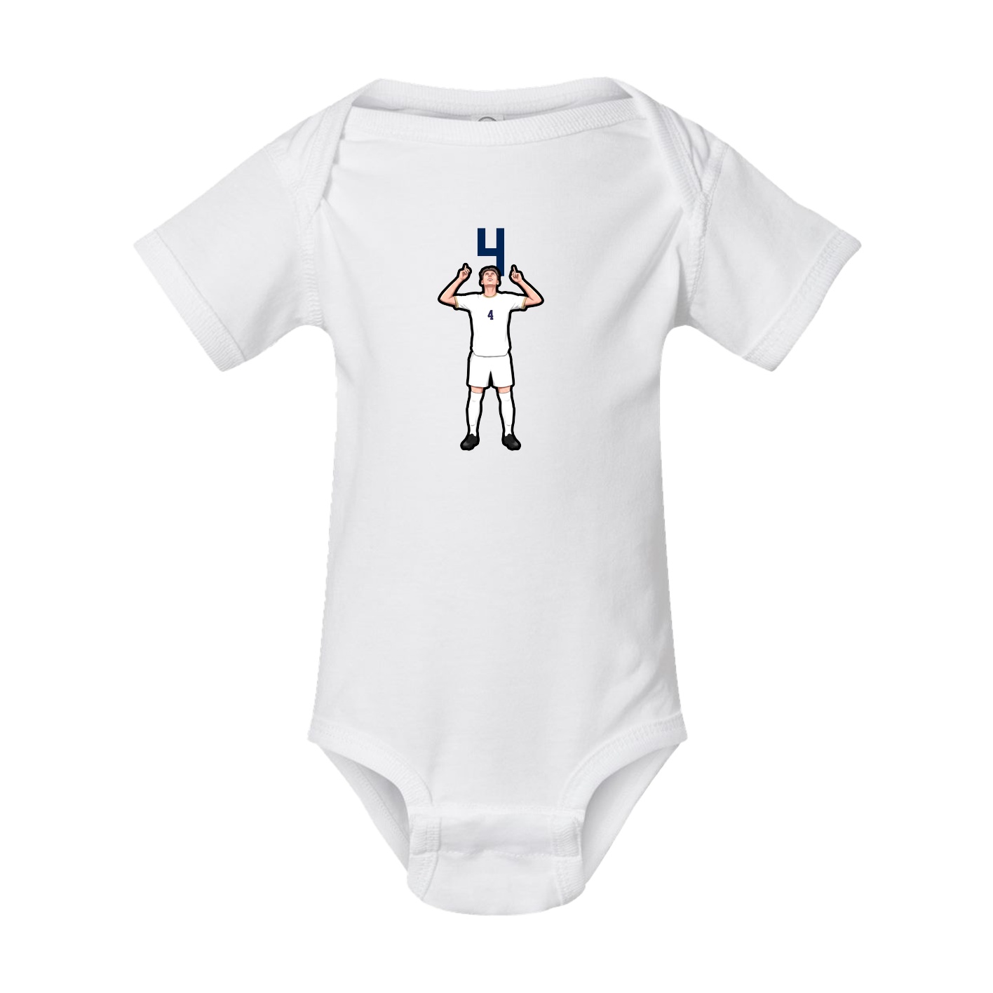 Baby Onesie — Number Top in White