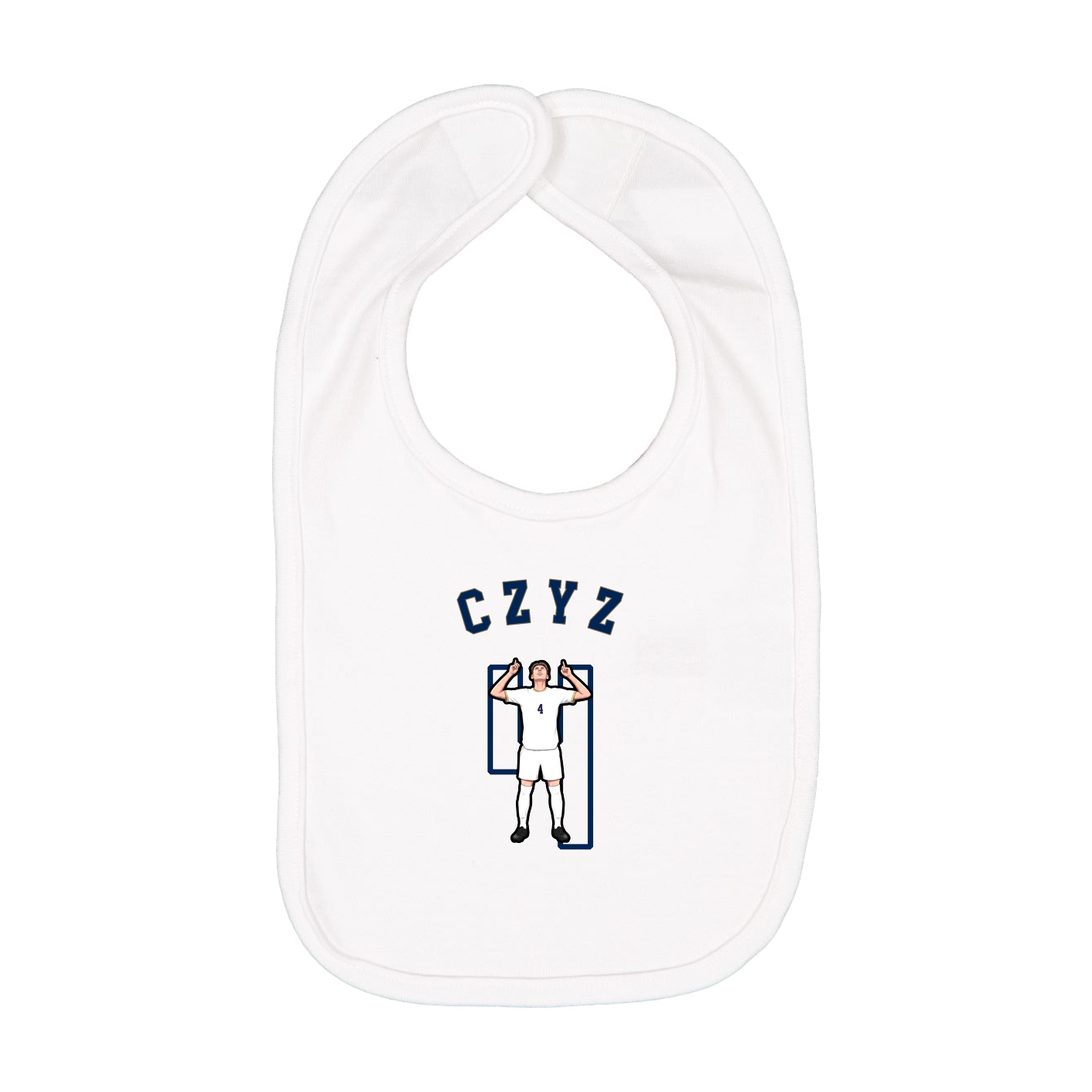 Infant Bib — Shirsey Arch in White
