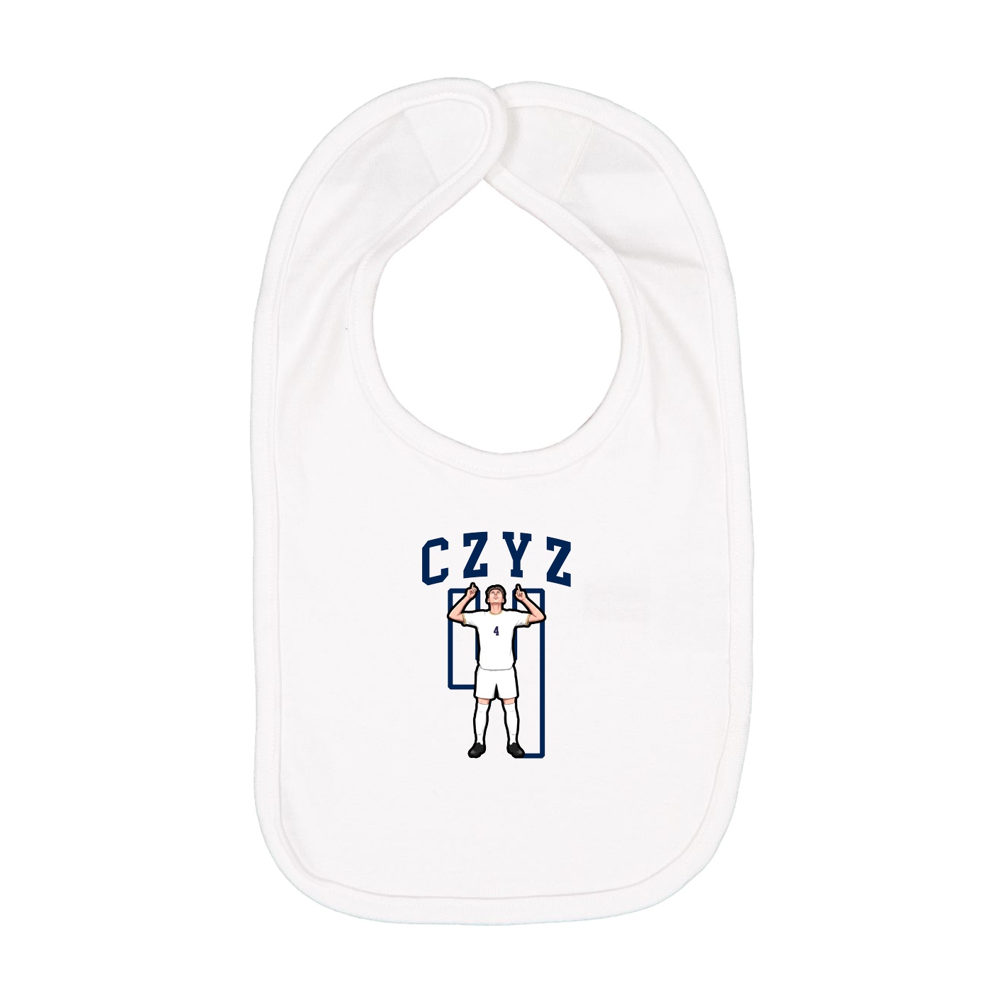Infant Bib — Shirsey in White