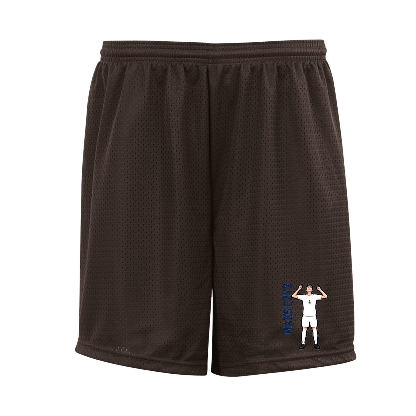 Shorts — Name Vertical in Brown