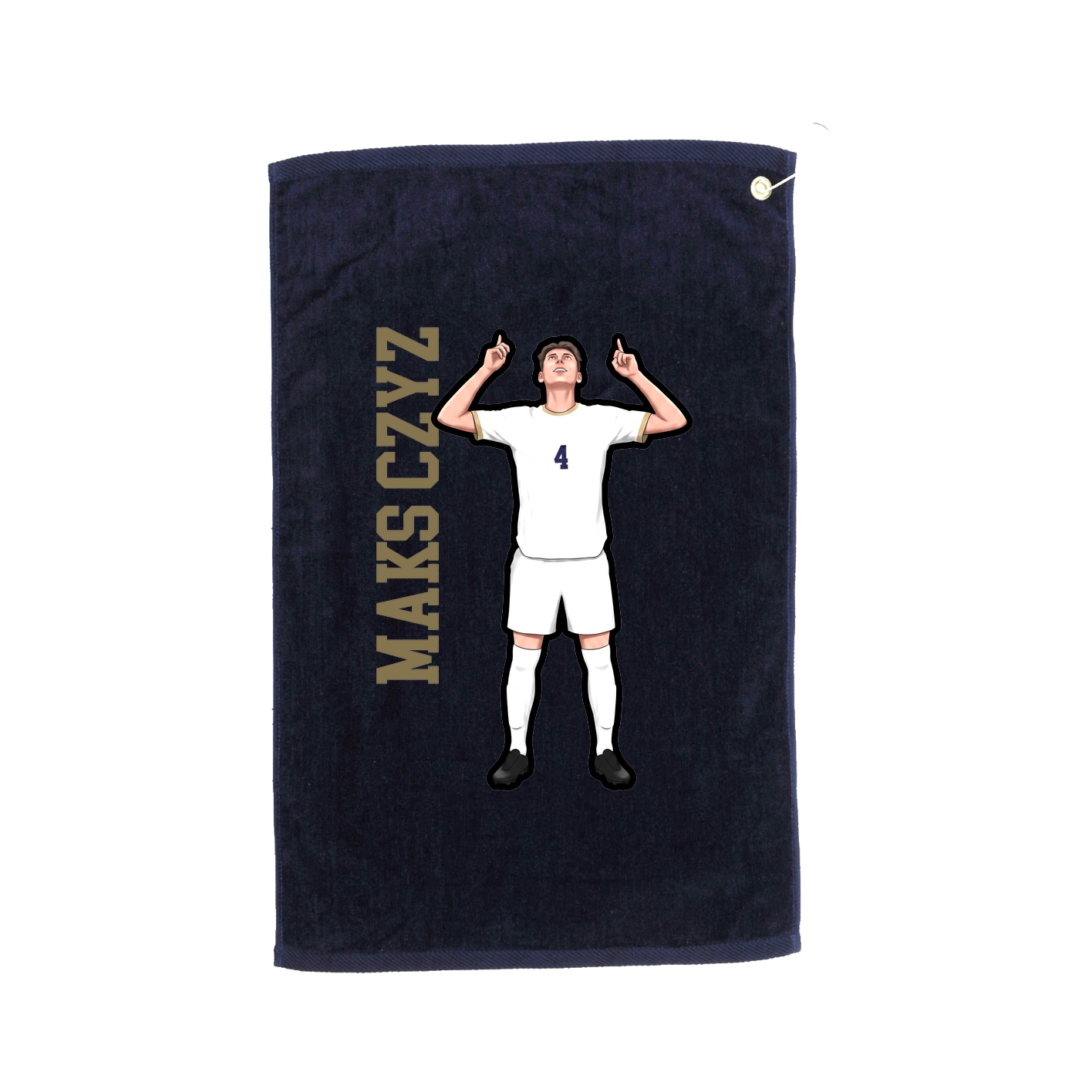 Golf Towel — Name Vertical in Navy