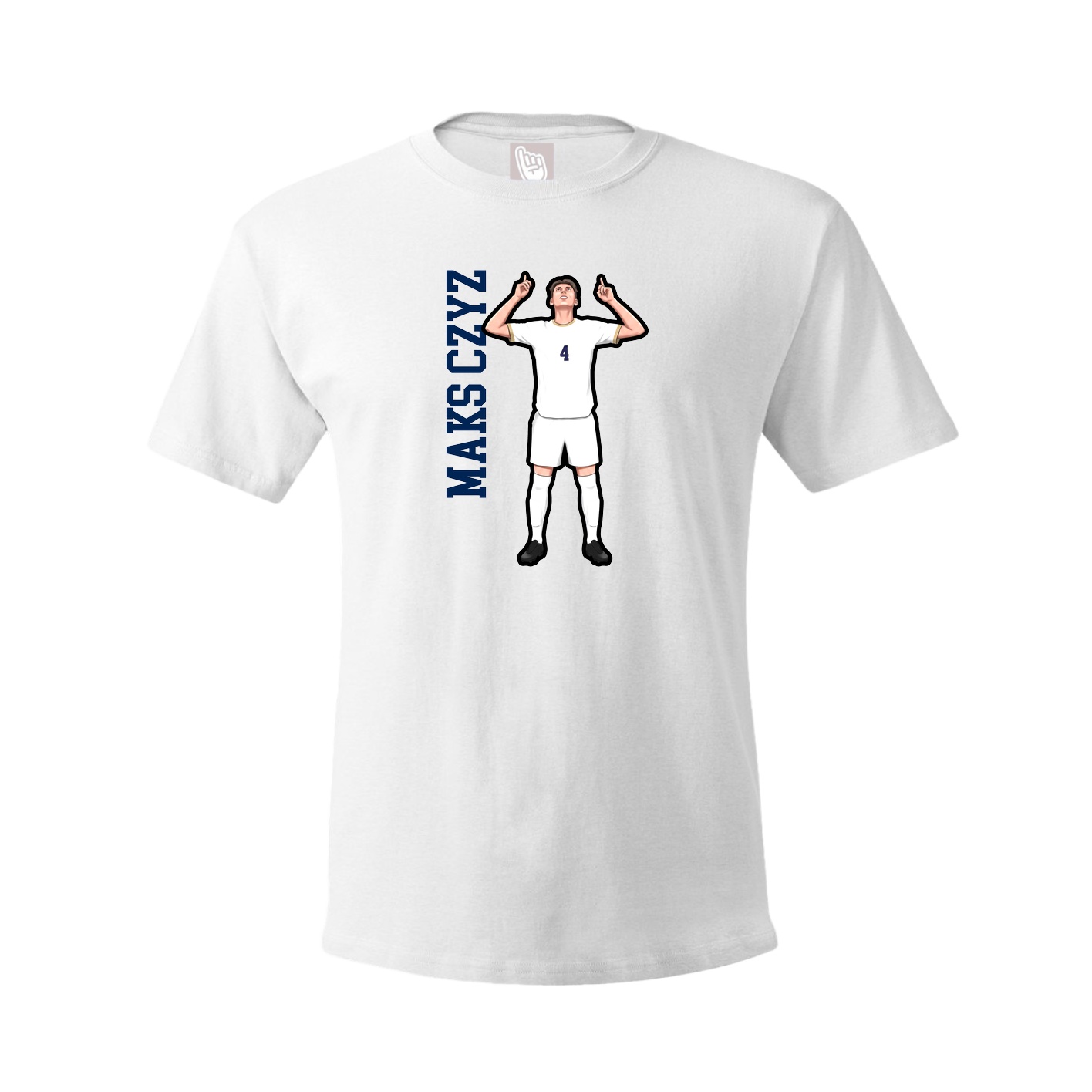 Tee — Name Vertical in White