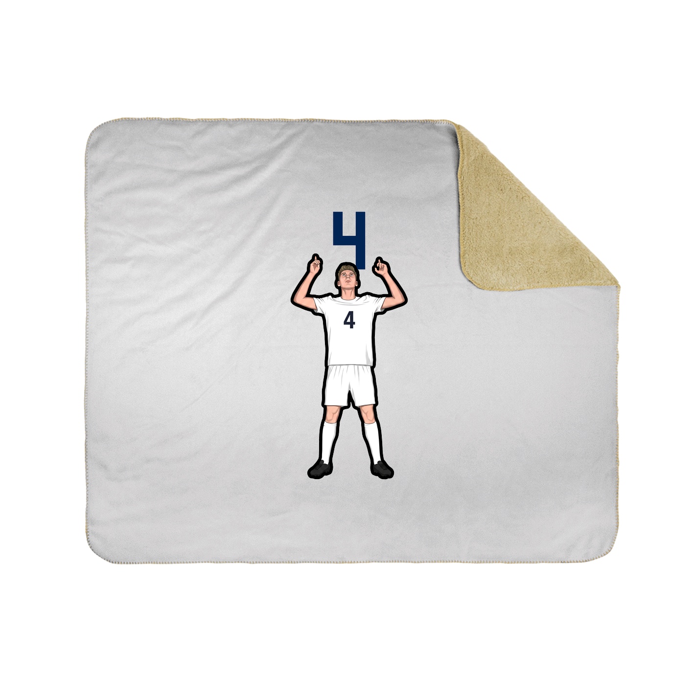 Throw Blanket — Number Top in White