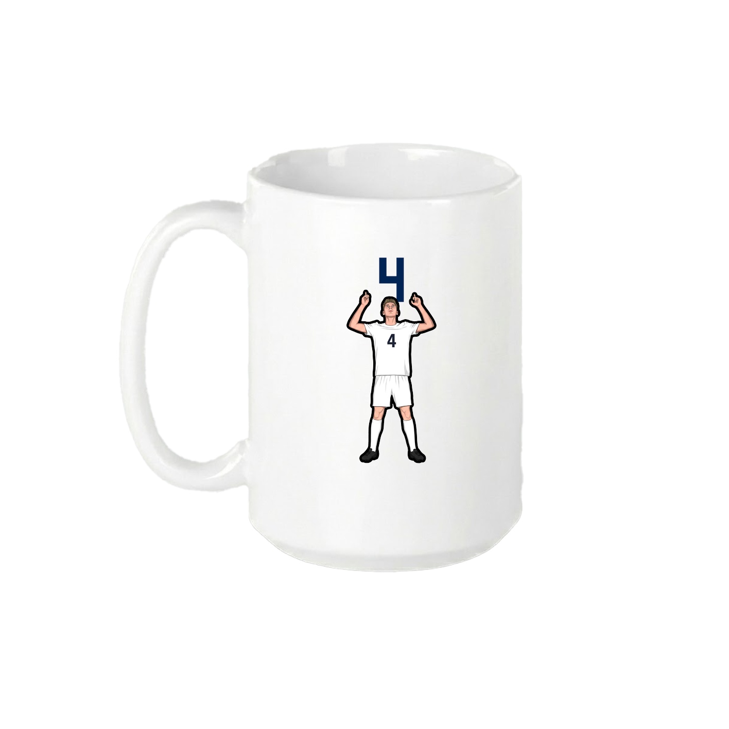 15oz Coffee Mug — Number Top in White