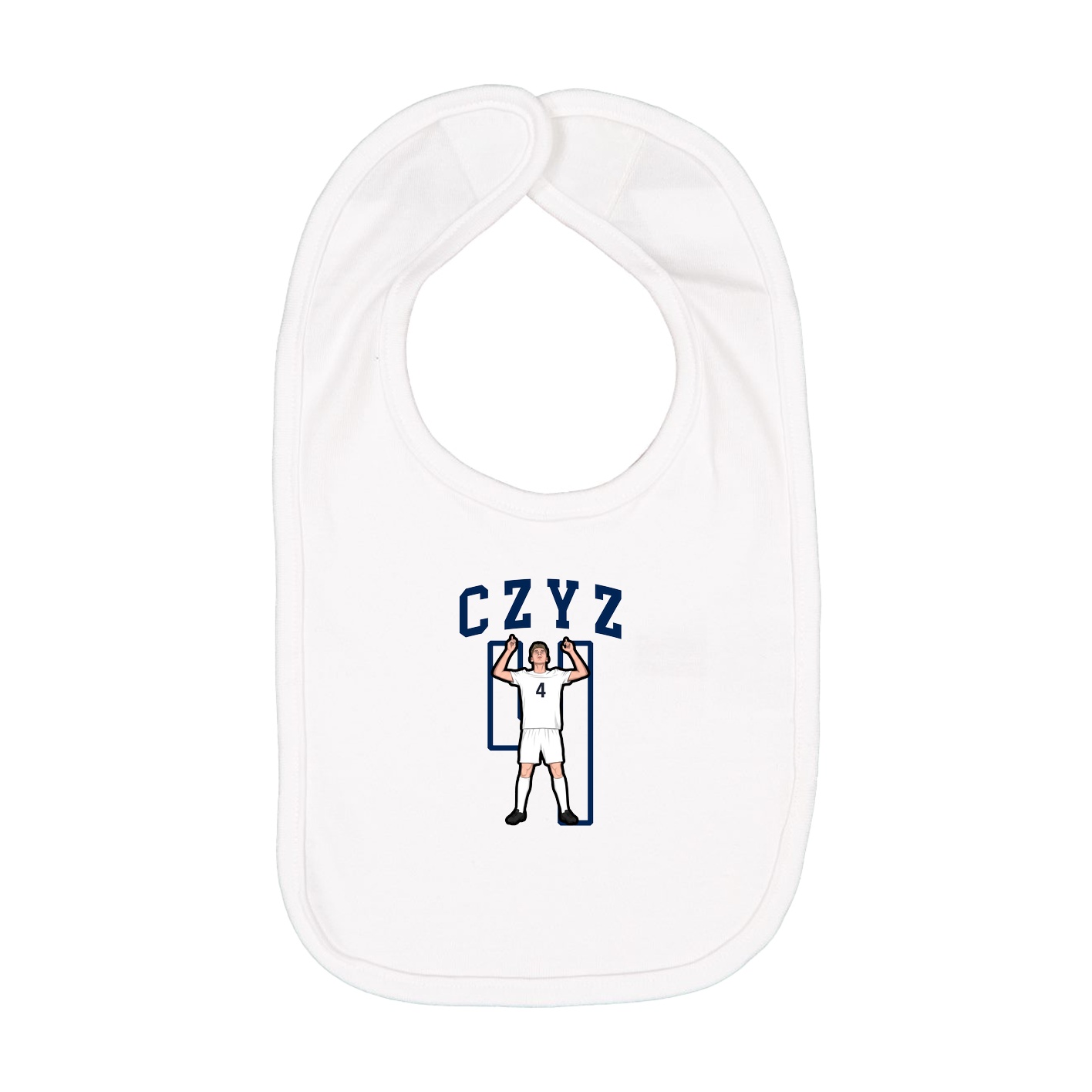 Infant Bib — Shirsey in White