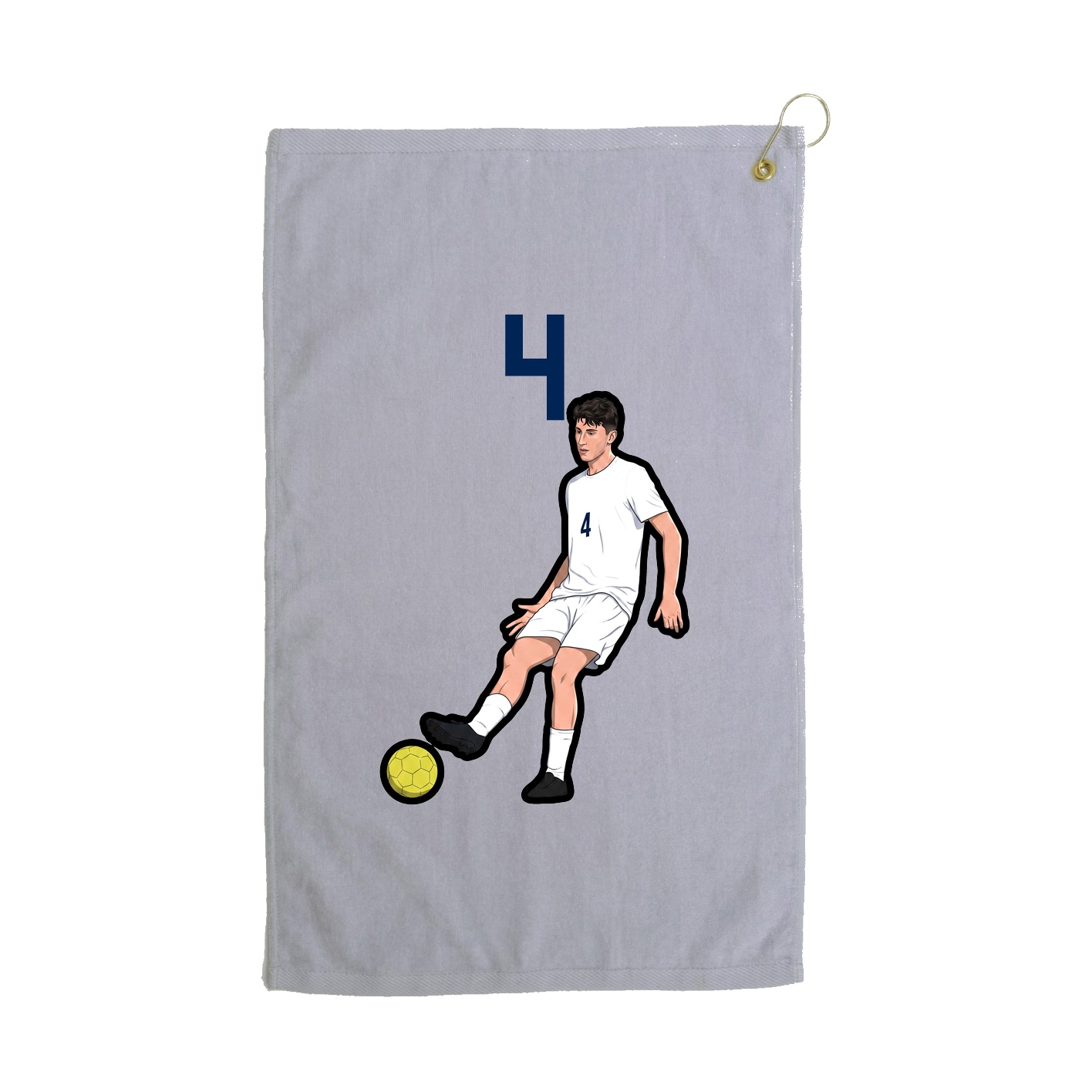 Golf Towel — Number Top in Grey