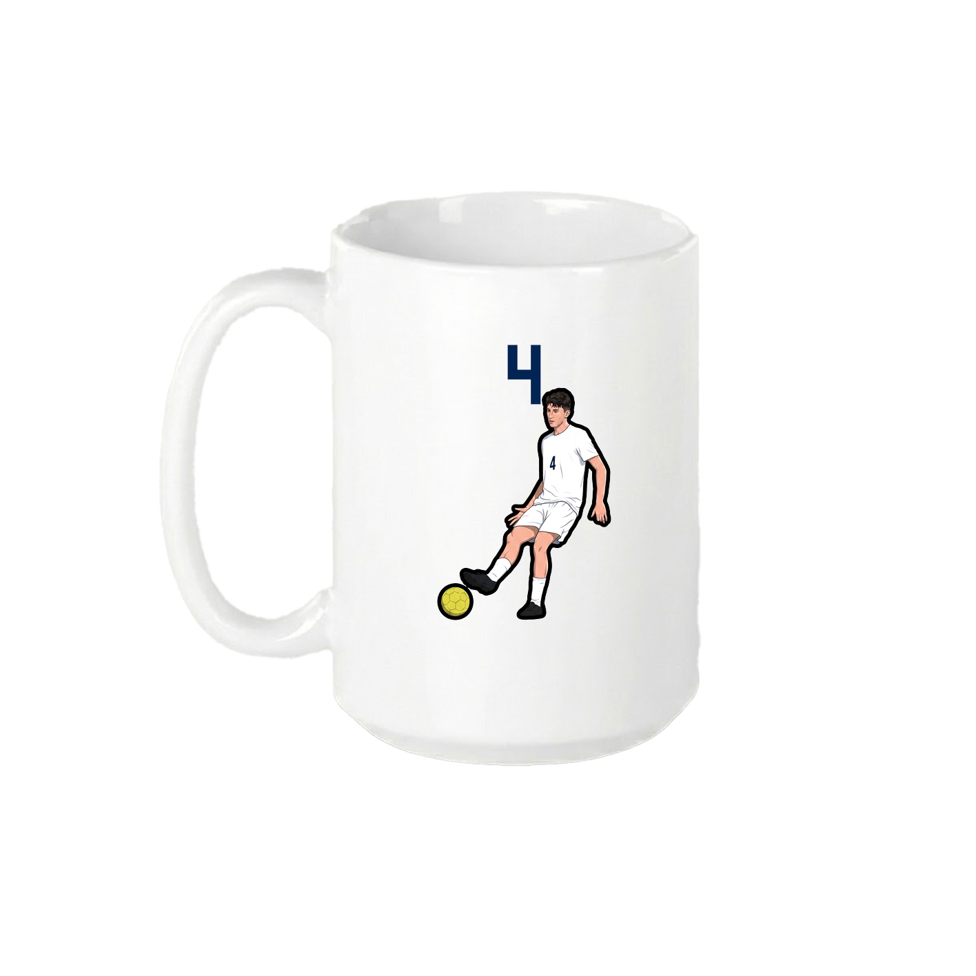 15oz Coffee Mug — Number Top in White