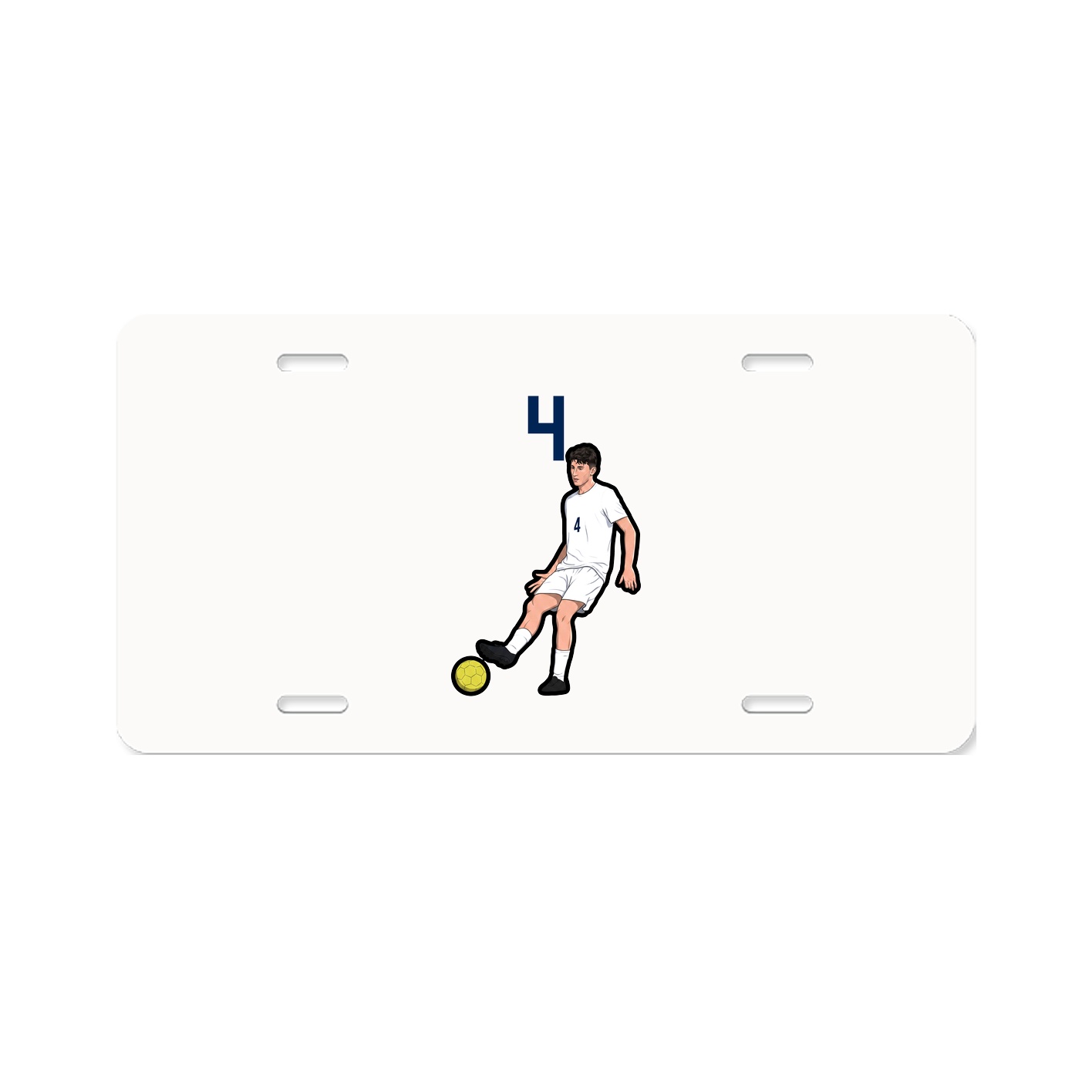 License Plate — Number Top in Classic