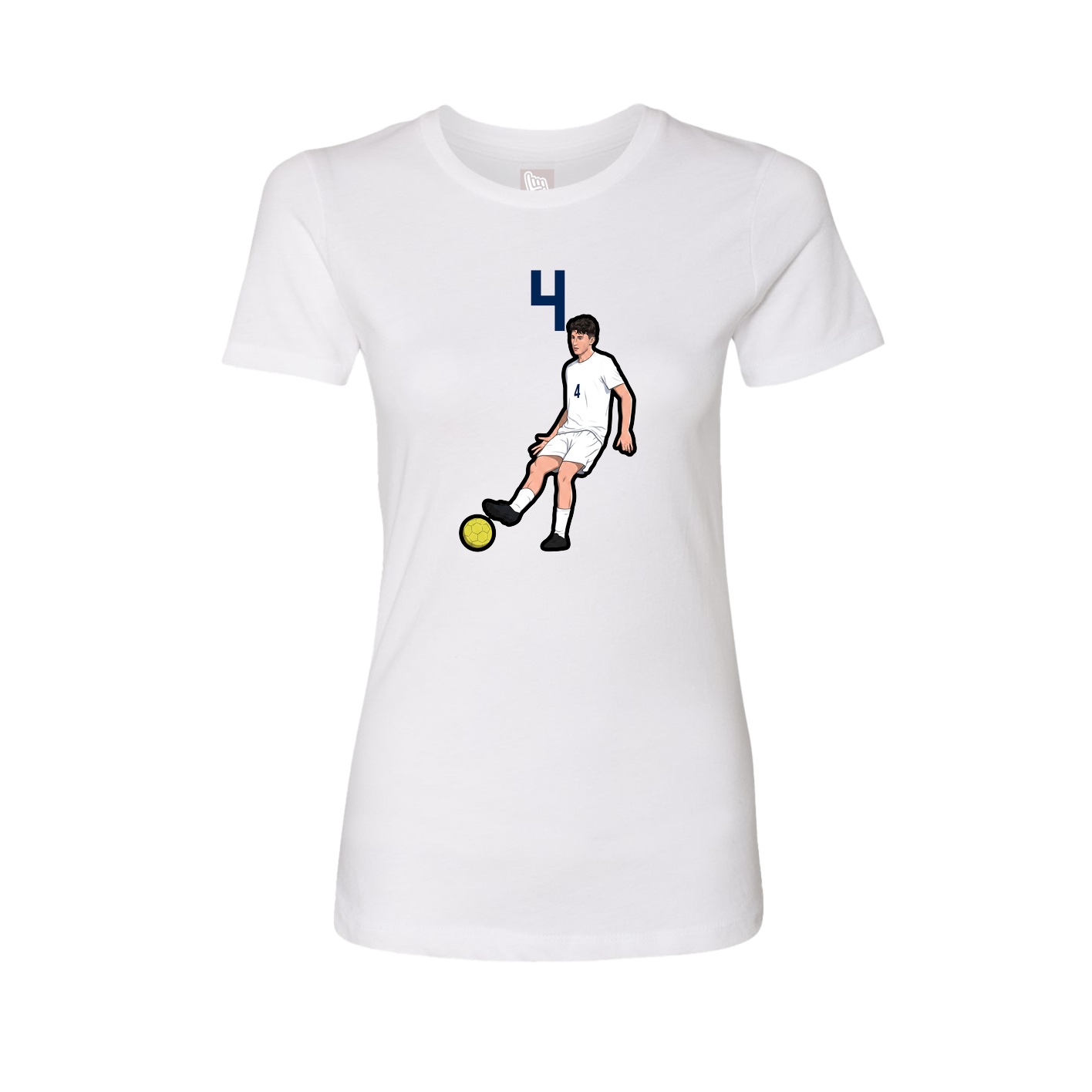 Womens Tee — Number Top in White