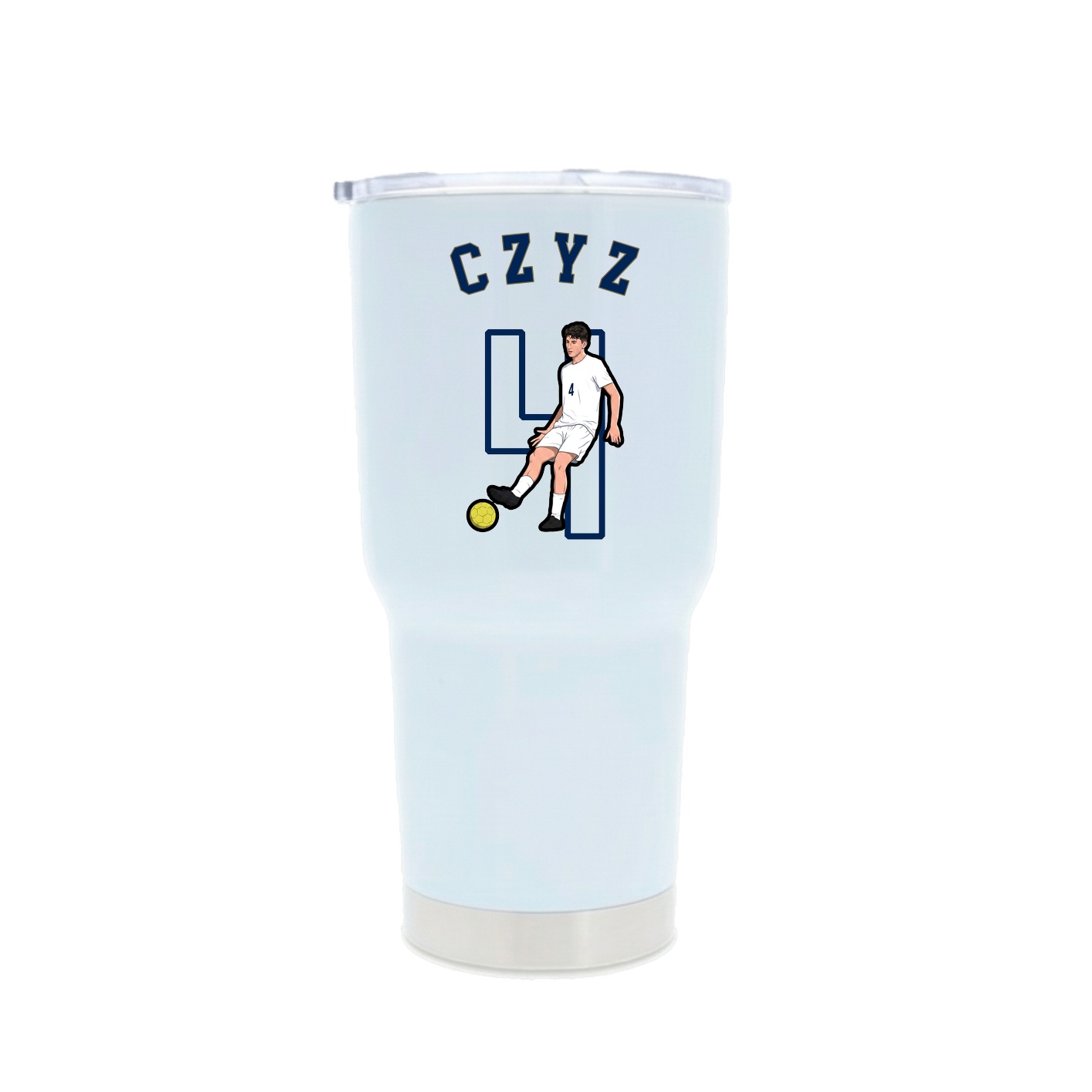 30oz Stainless Steel Tumbler — Shirsey Arch in White