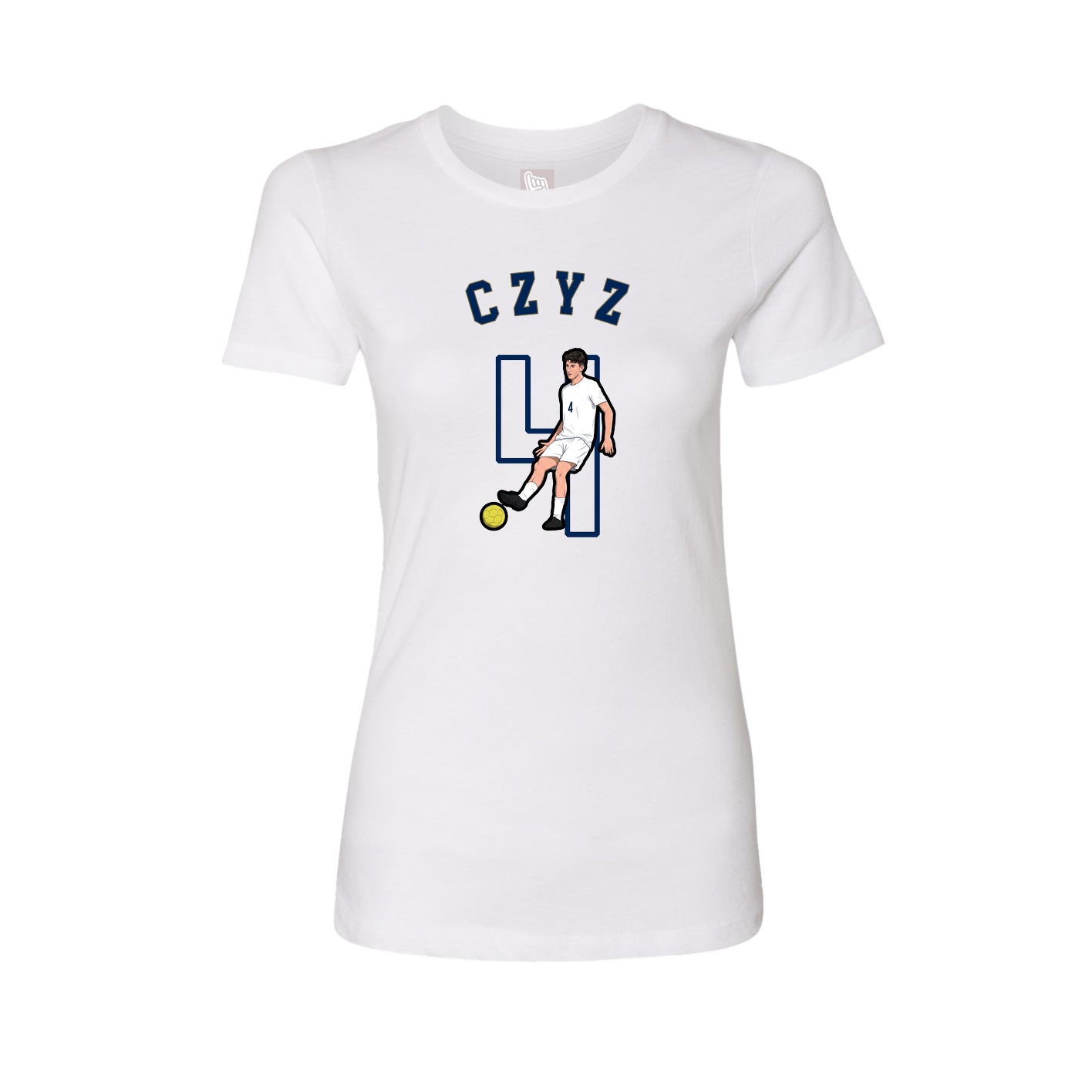 Fitted Women's Tee — Shirsey Arch in White