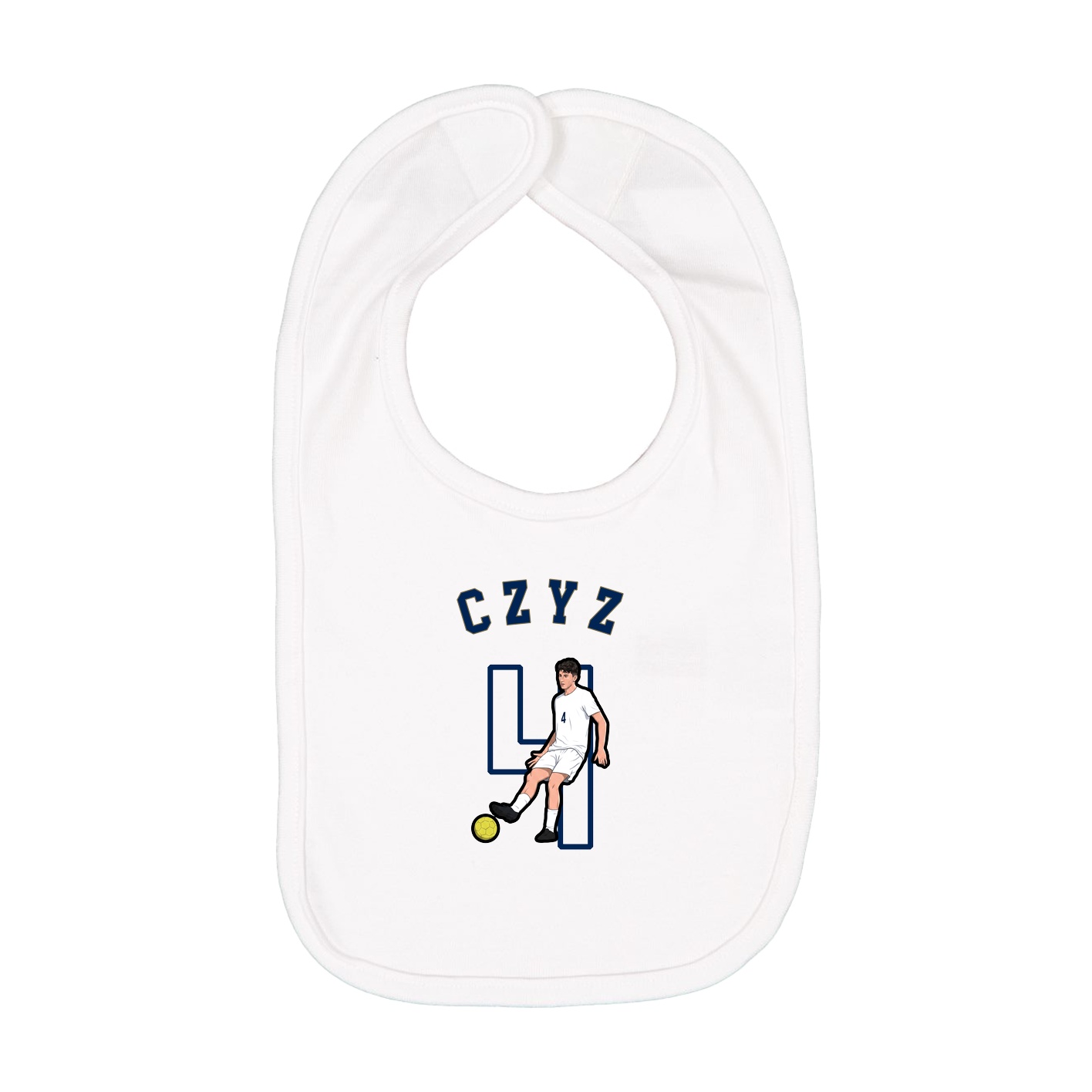 Infant Bib — Shirsey Arch in White