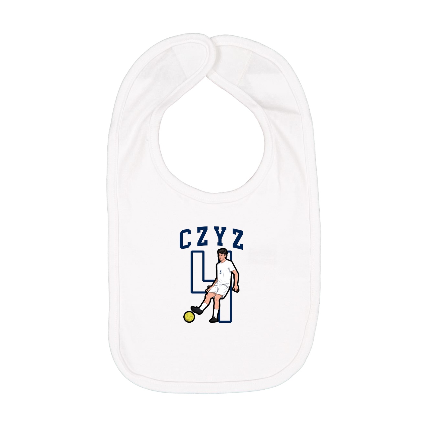 Infant Bib — Shirsey in White