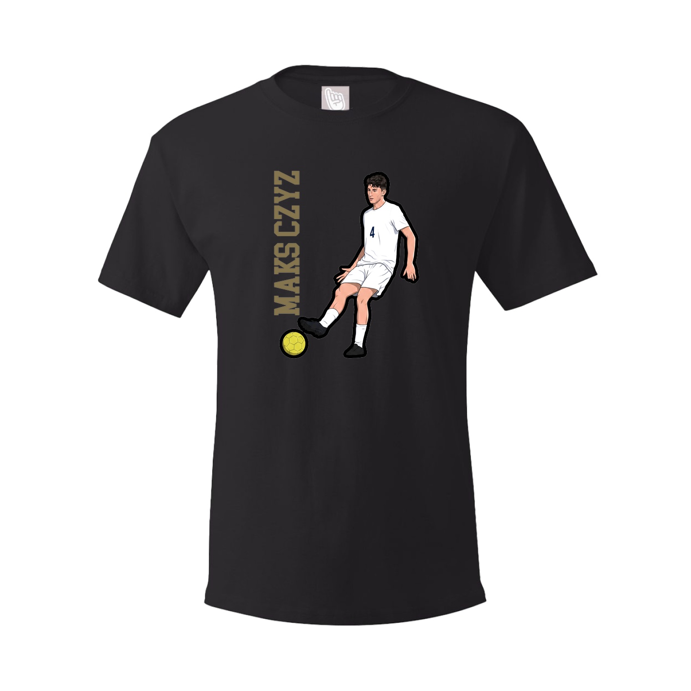Youth Tee — Name Vertical in Black