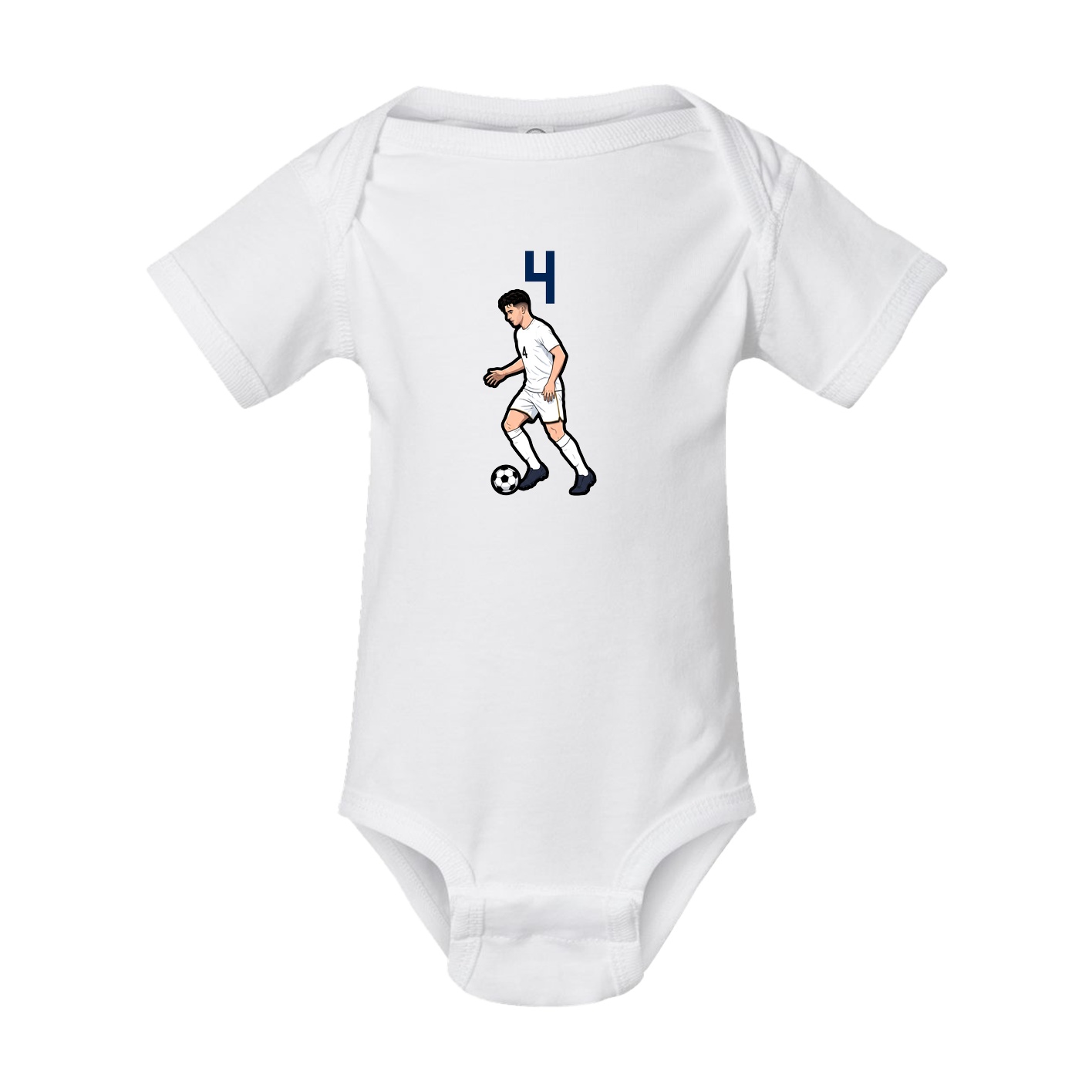 Baby Onesie — Number Top in White
