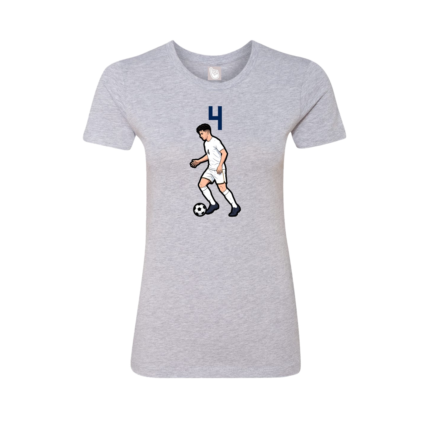 Womens Tee — Number Top in Grey