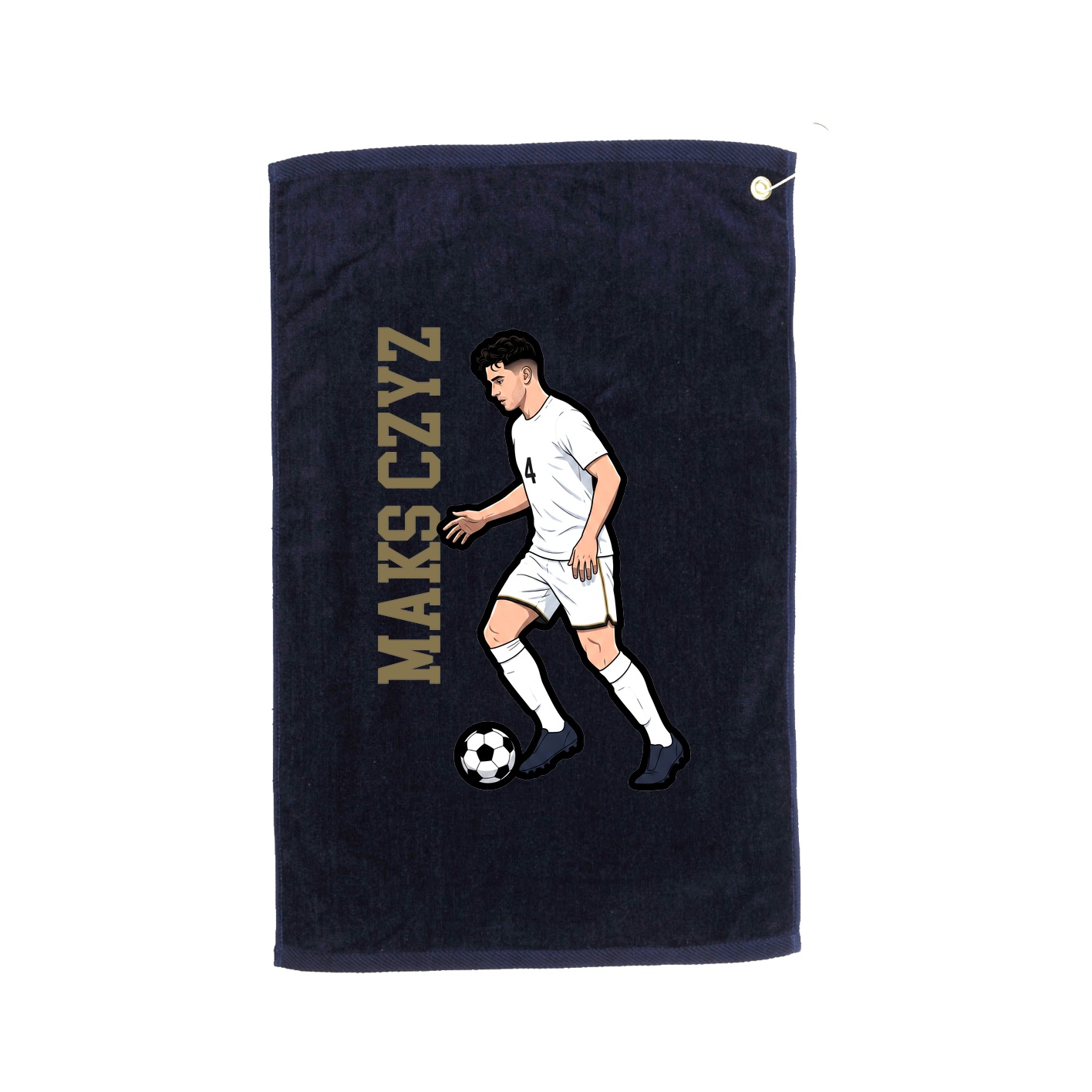 Golf Towel — Name Vertical in Navy
