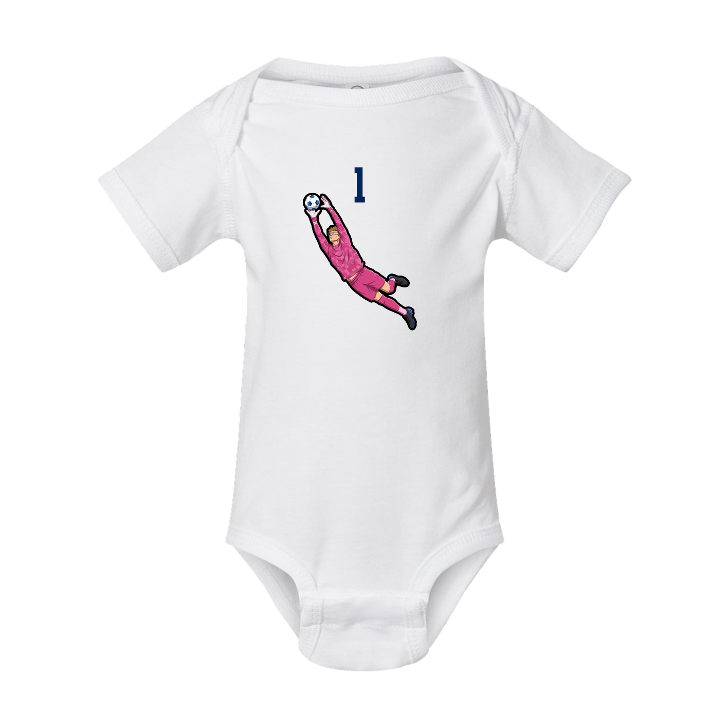 Baby Onesie — Number Top in White