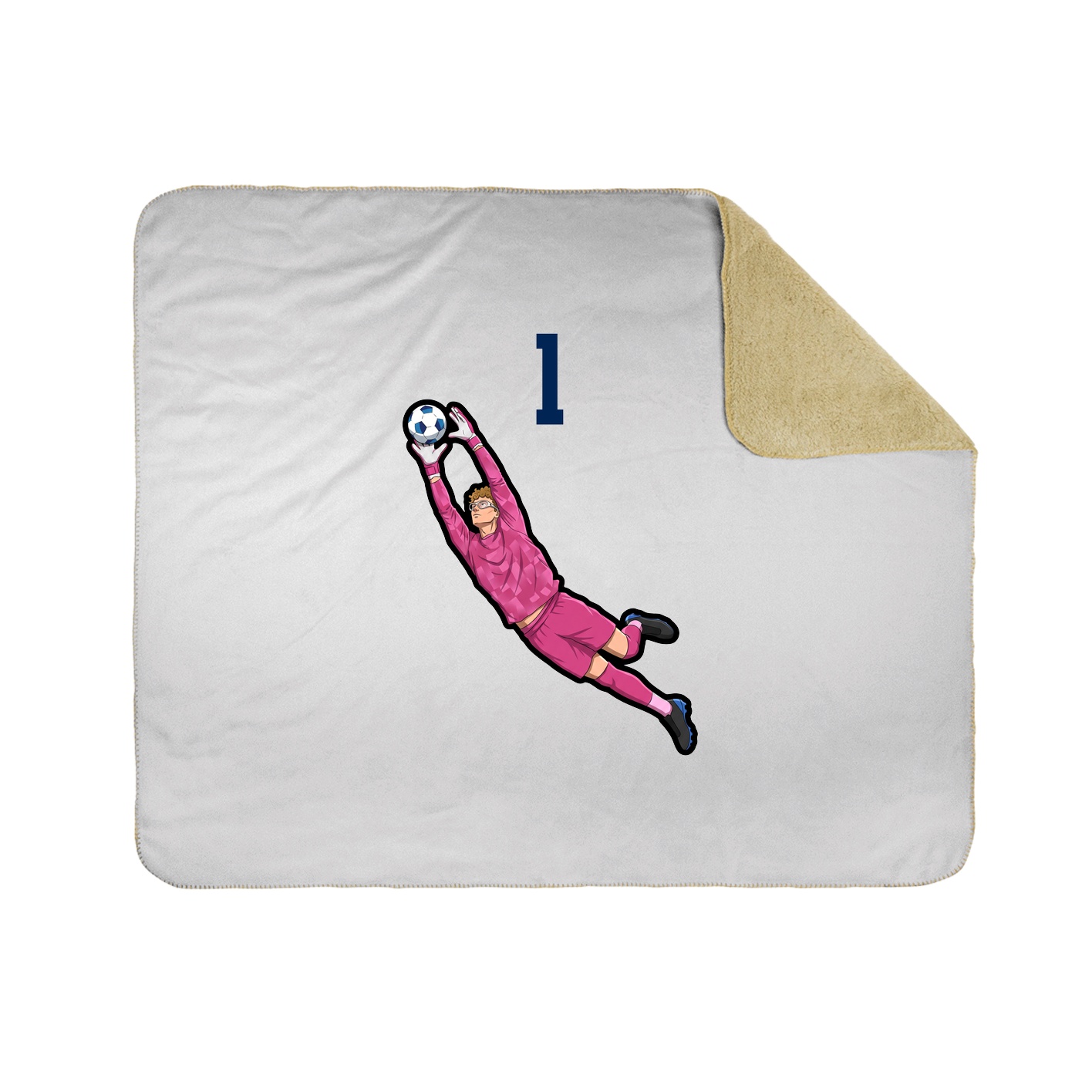 Throw Blanket — Number Top in White