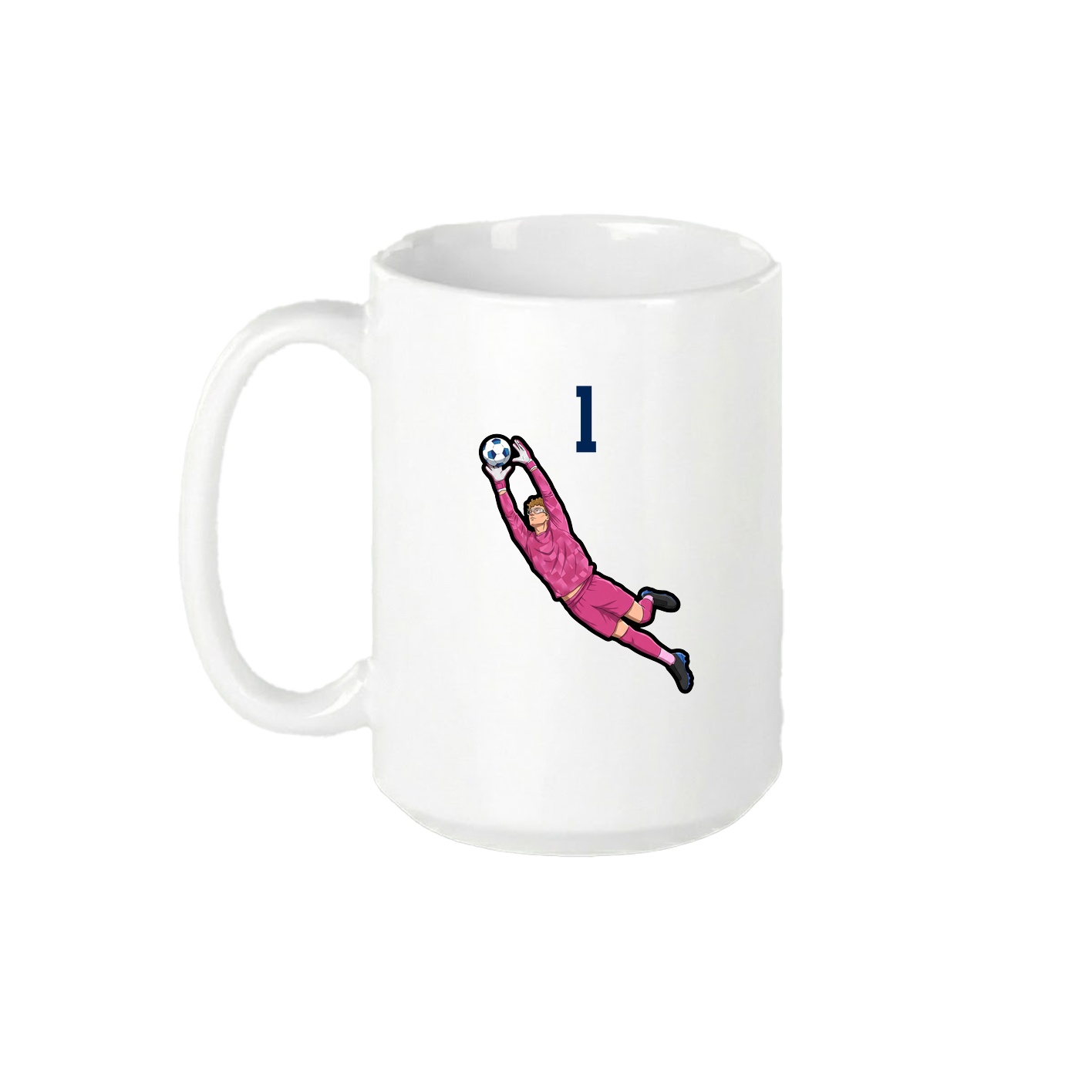 15oz Coffee Mug — Number Top in White