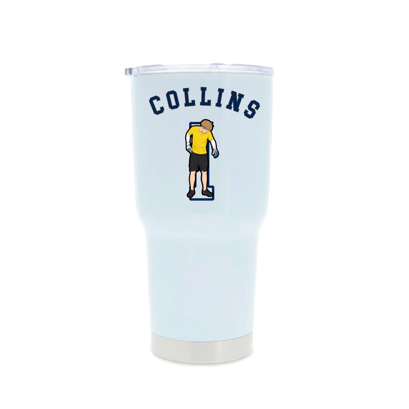 30oz Stainless Steel Tumbler — Shirsey Arch in White