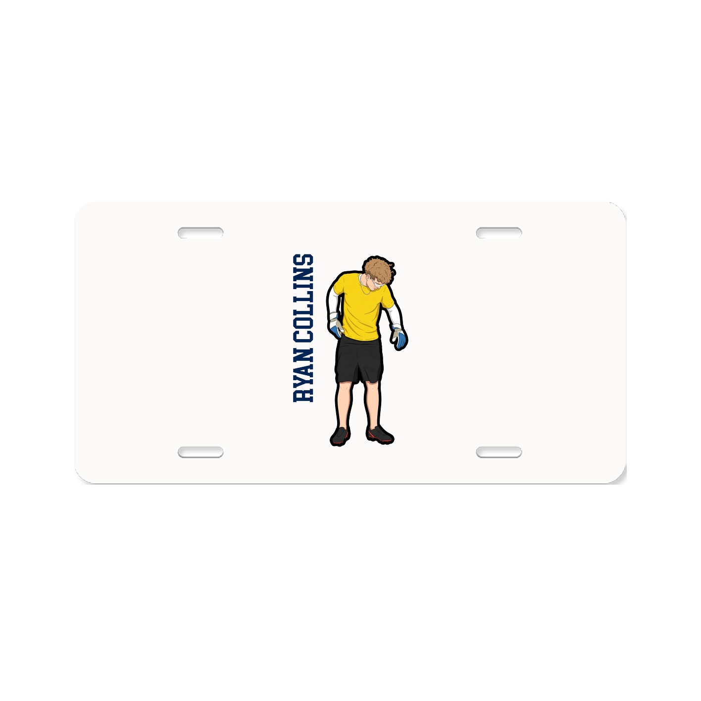 License Plate — Name Vertical in Classic