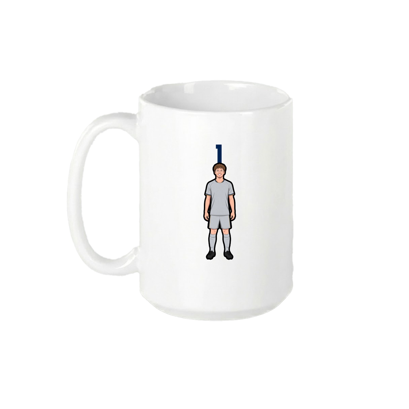15oz Coffee Mug — Number Top in White