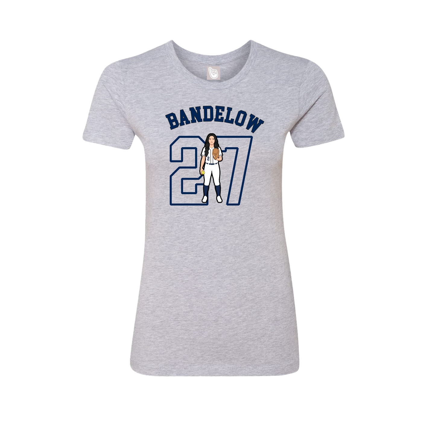 Fitted Women's Tee — Shirsey Arch in Grey