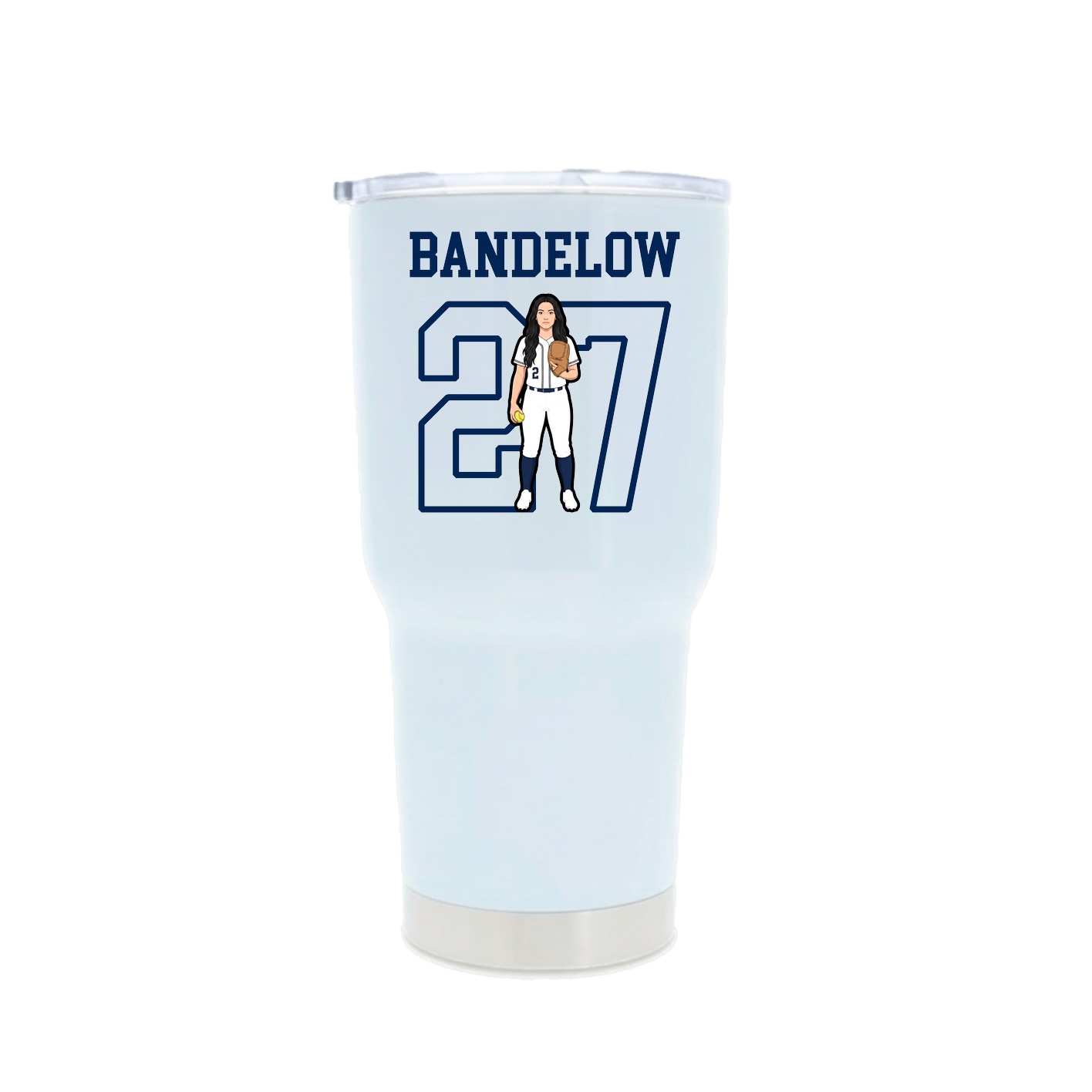30oz Stainless Steel Tumbler — Shirsey in White