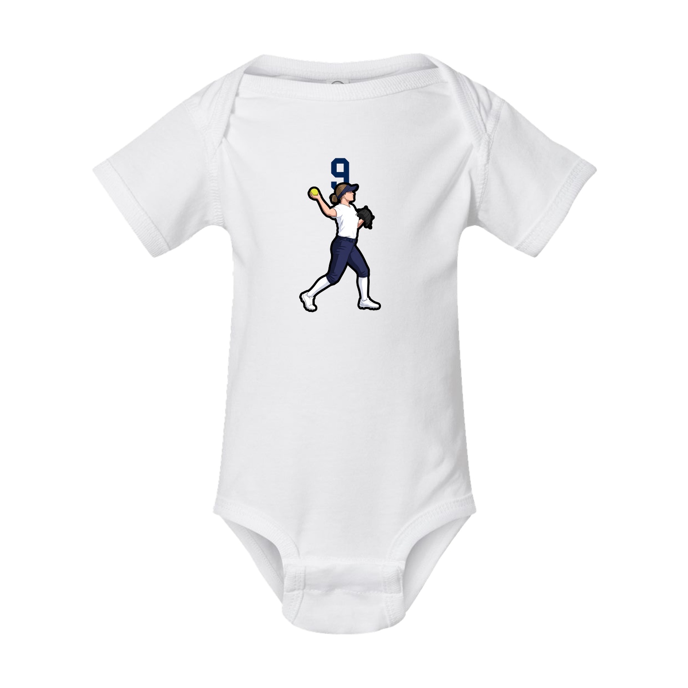 Baby Onesie — Number Top in White
