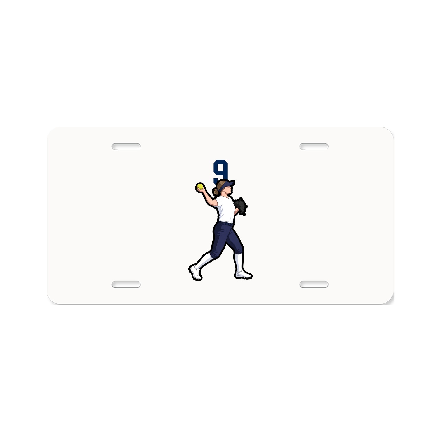License Plate — Number Top in Classic