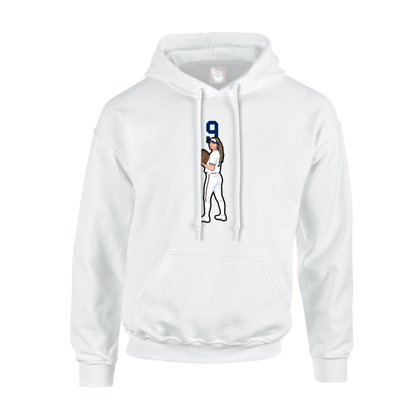 Hoodie — Number Top in White