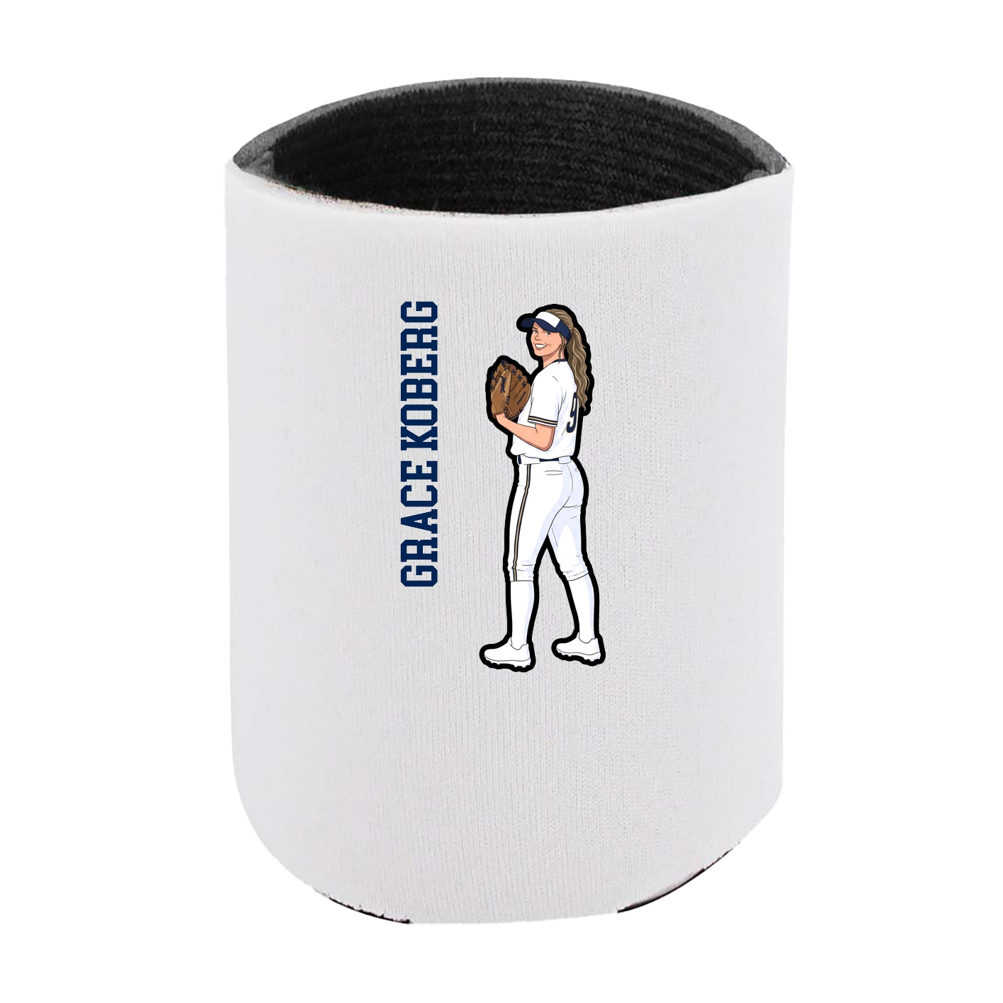 Can Holder — Name Vertical in White