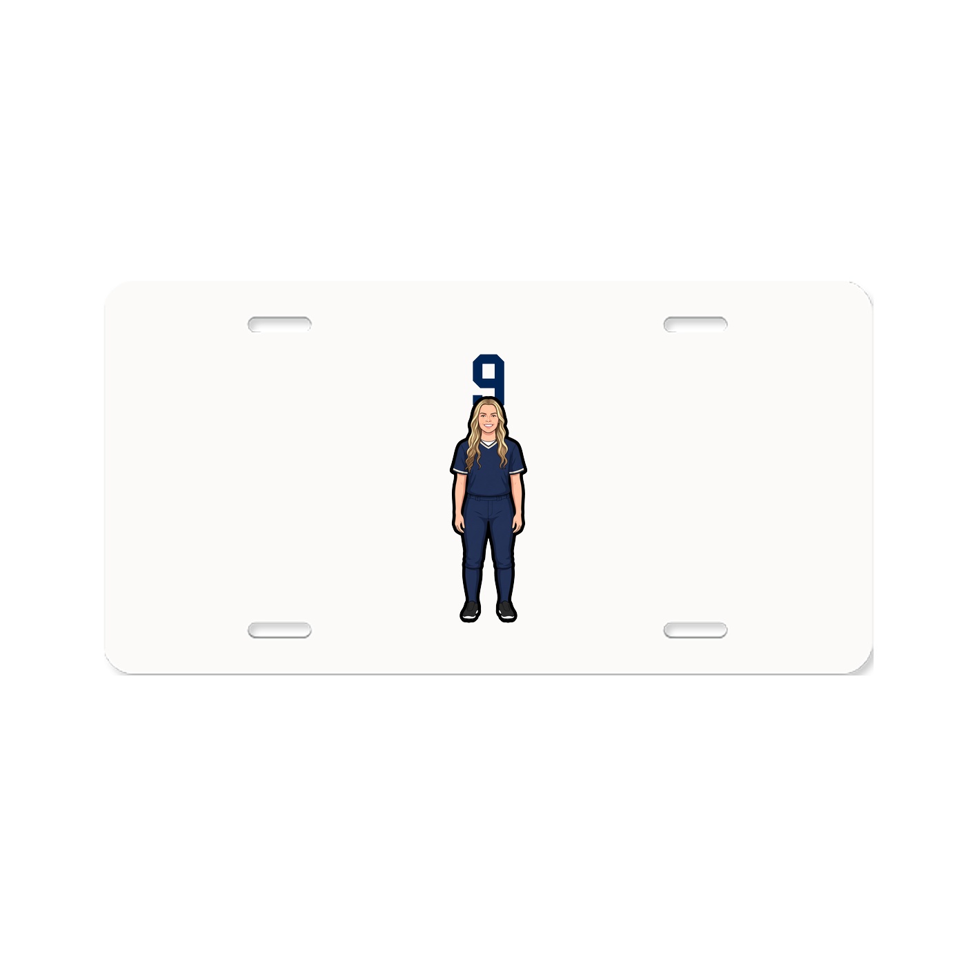 License Plate — Number Top in Classic