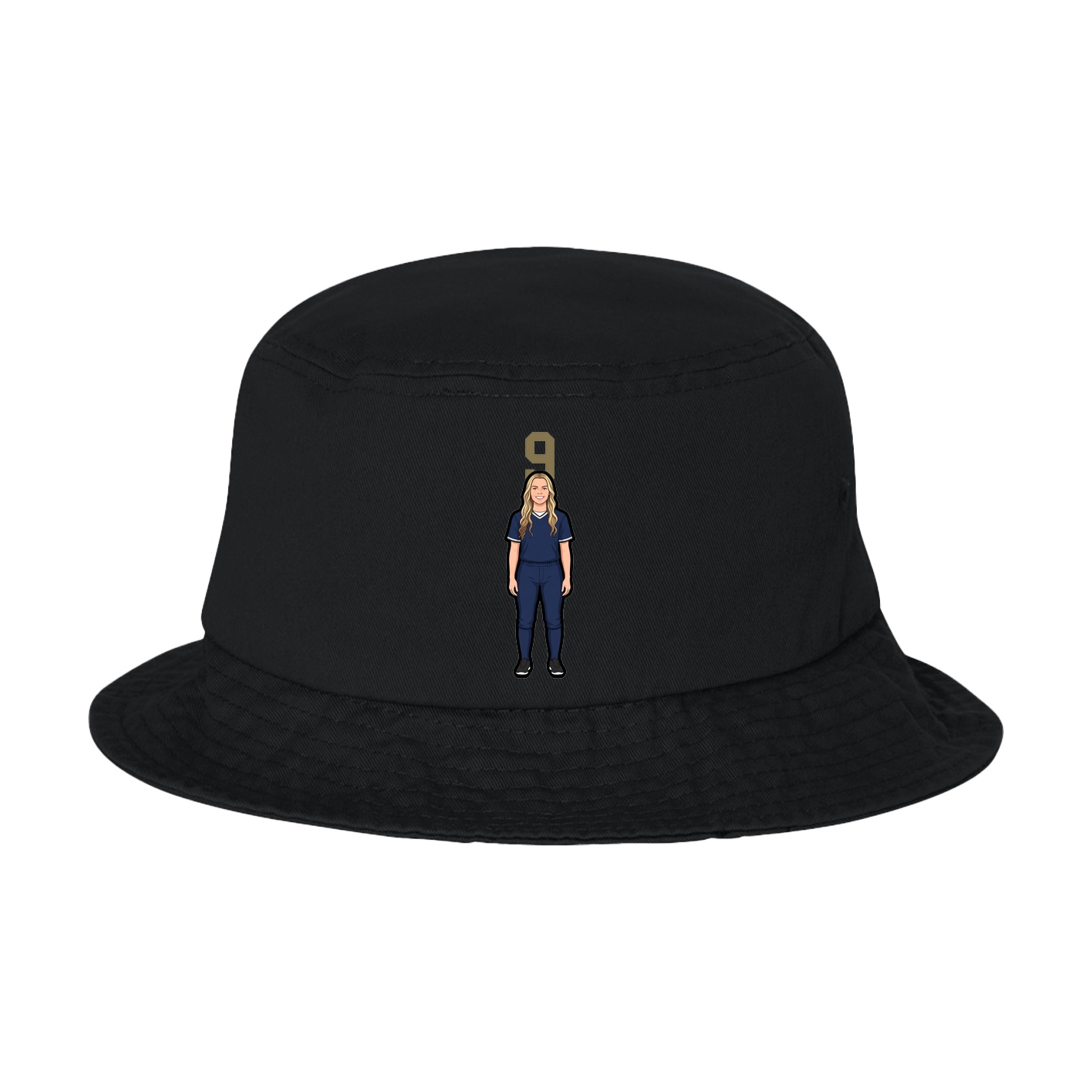 Bucket Cap — Number Top in Black