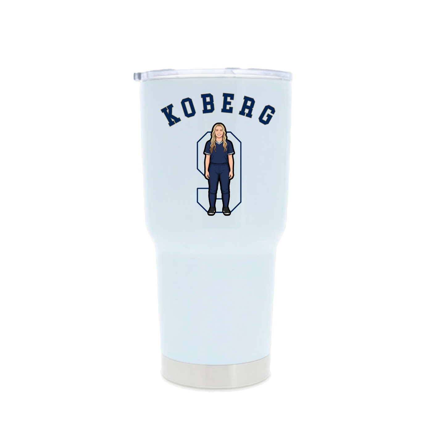 30oz Stainless Steel Tumbler — Shirsey Arch in White