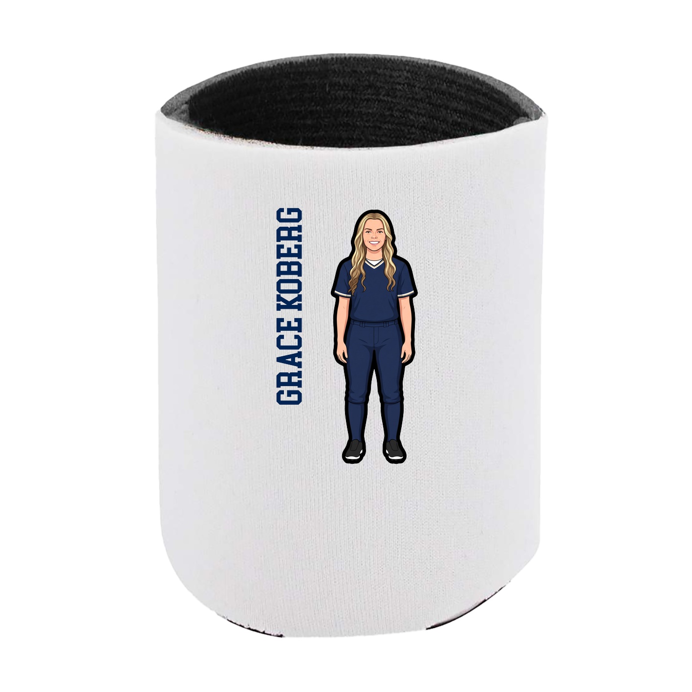 Can Holder — Name Vertical in White