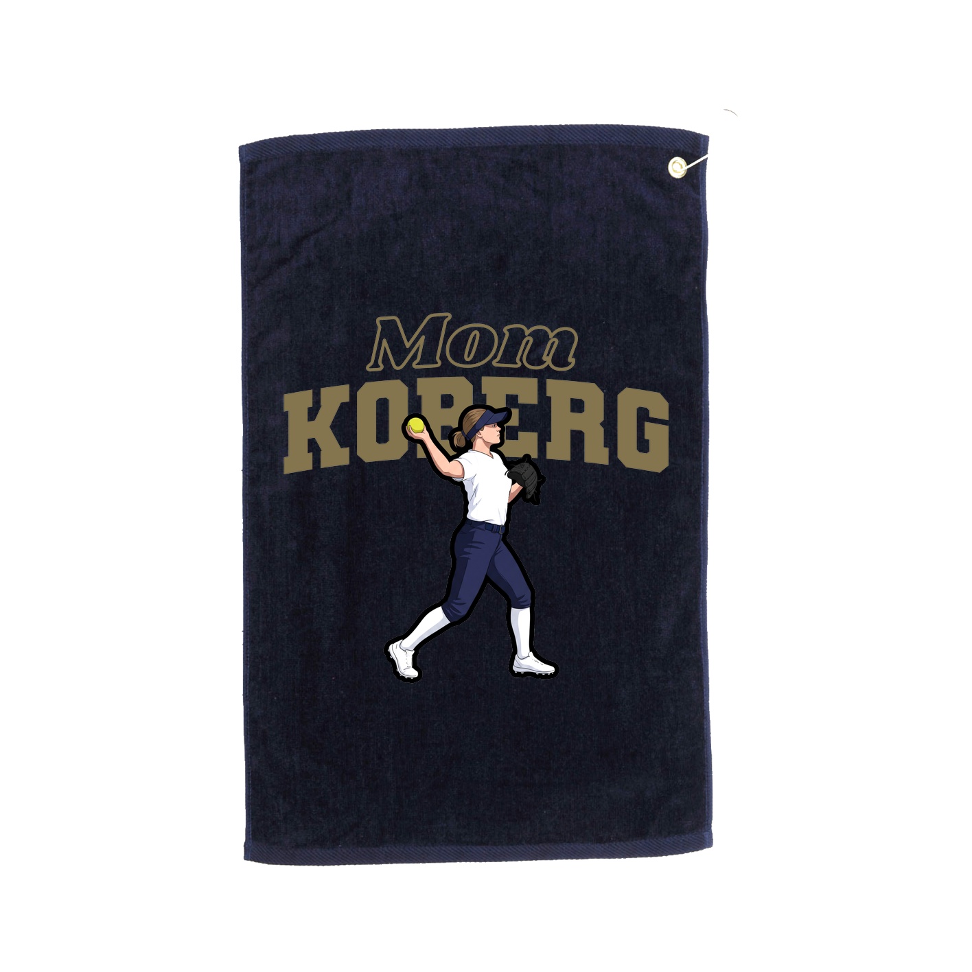 Golf Towel — Mothers Day Block in Navy