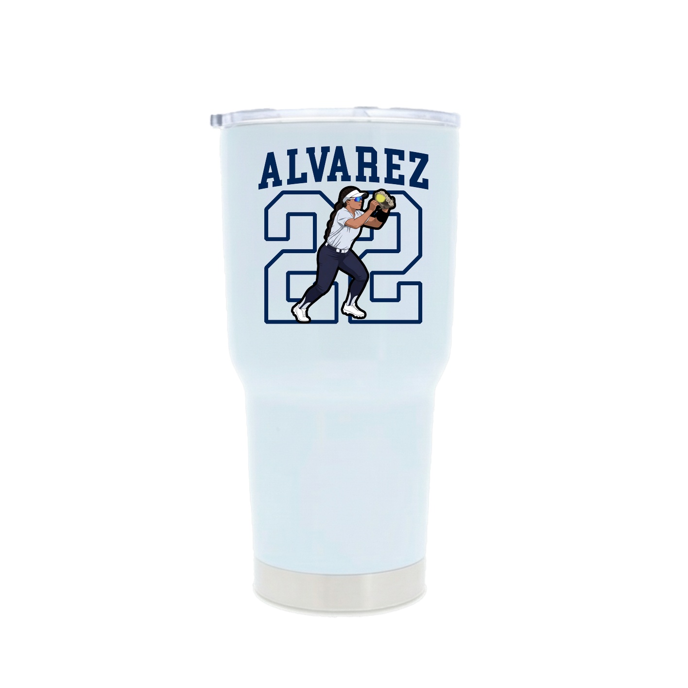 30oz Stainless Steel Tumbler — Shirsey in White