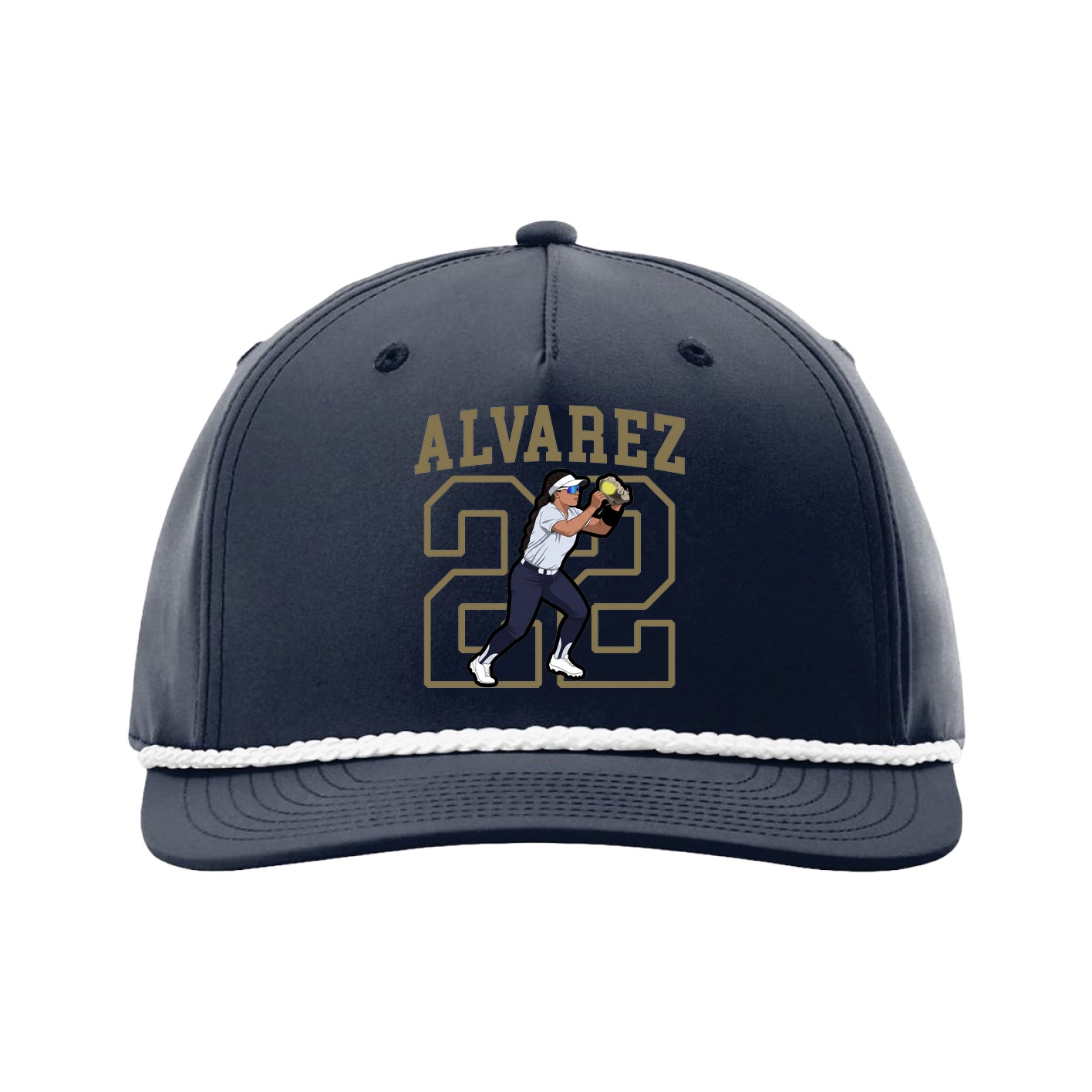 Five-Panel Classic Rope Cap — Shirsey in Navy