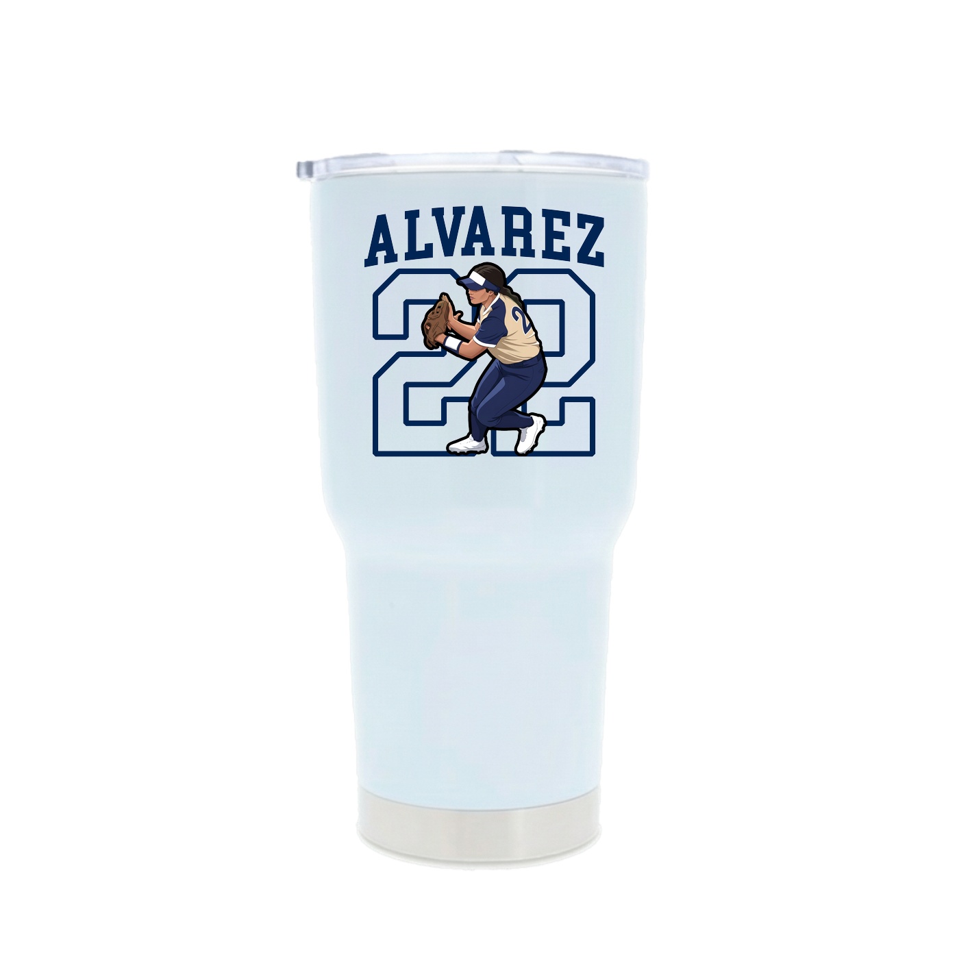 30oz Stainless Steel Tumbler — Shirsey in White